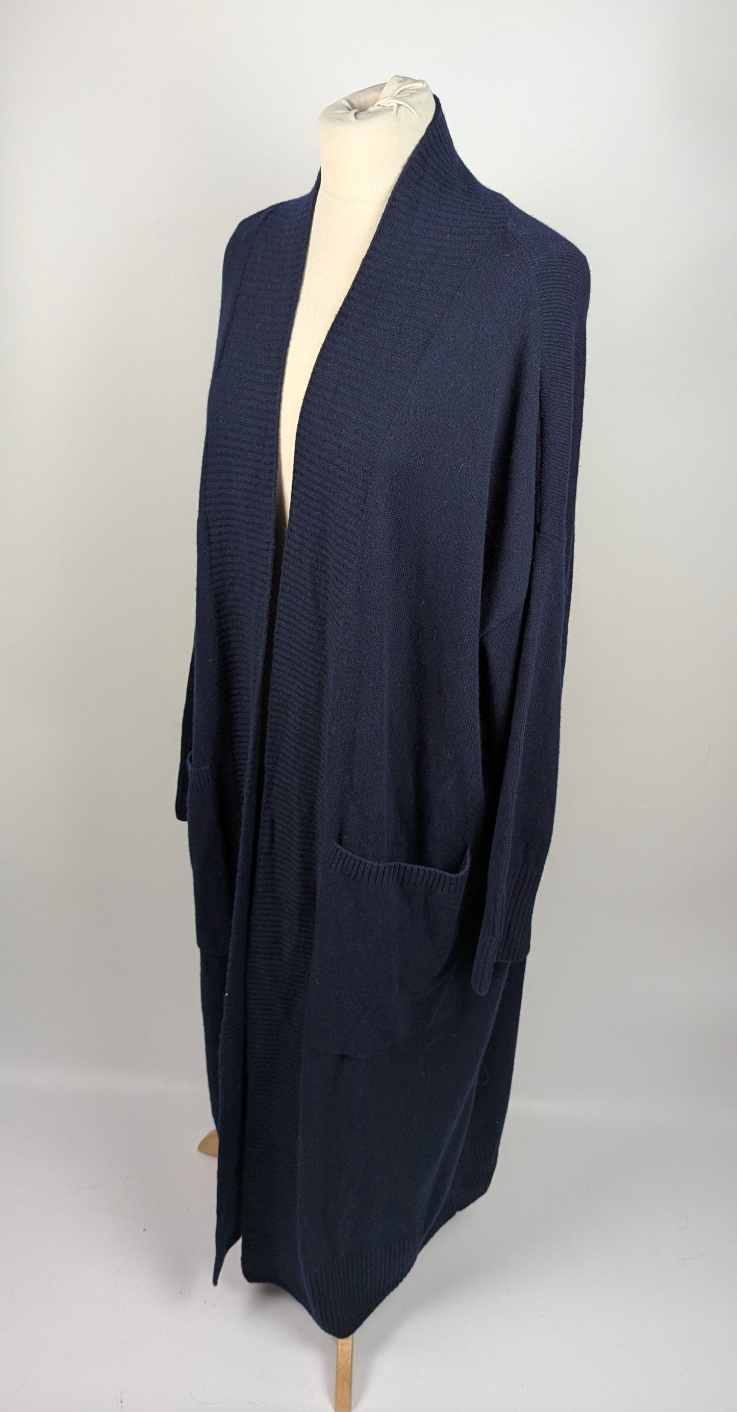 Barbour Luna Cardigan Womens Midi Length - Navy