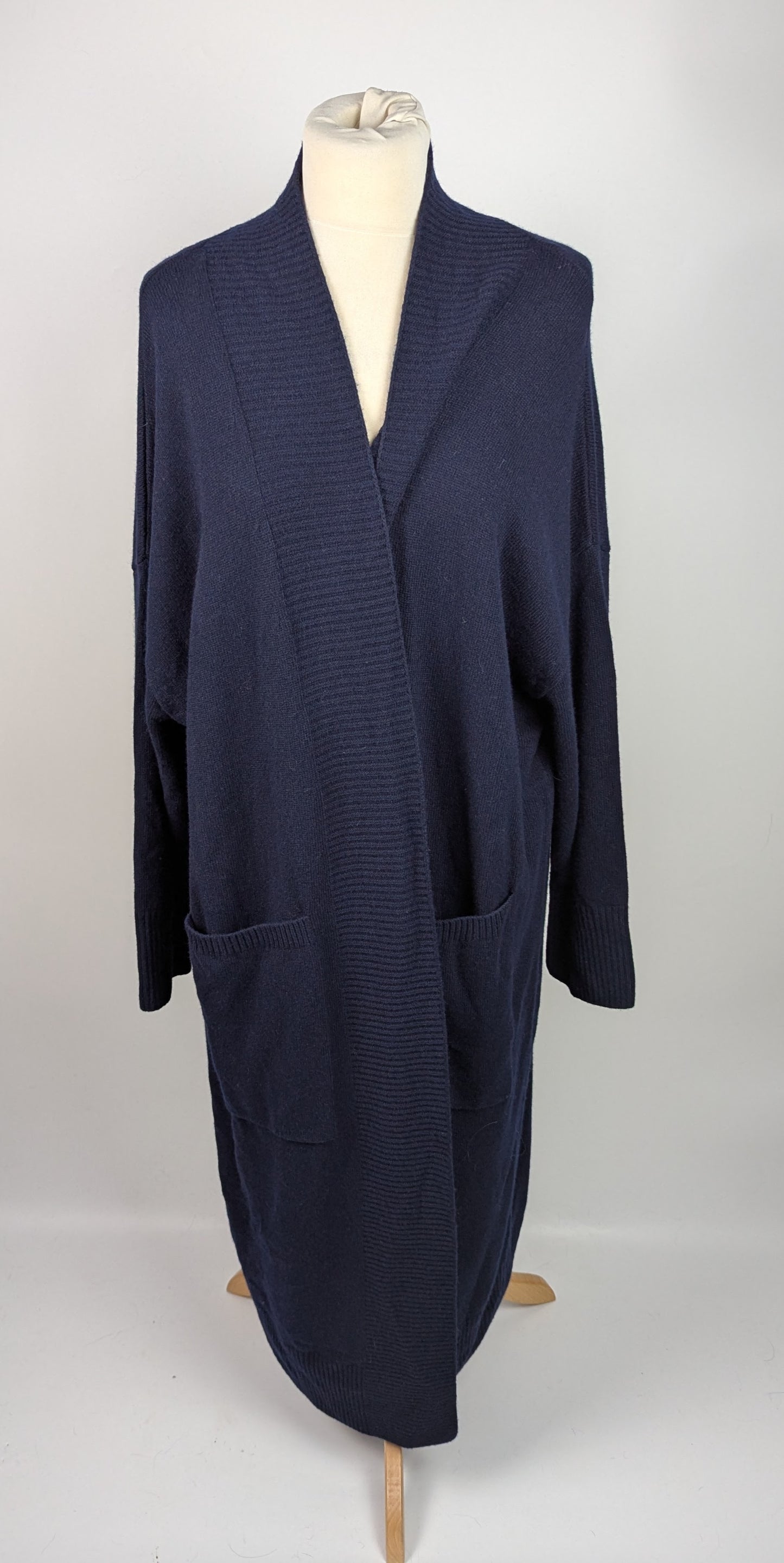 Barbour Luna Cardigan Womens Midi Length - Navy