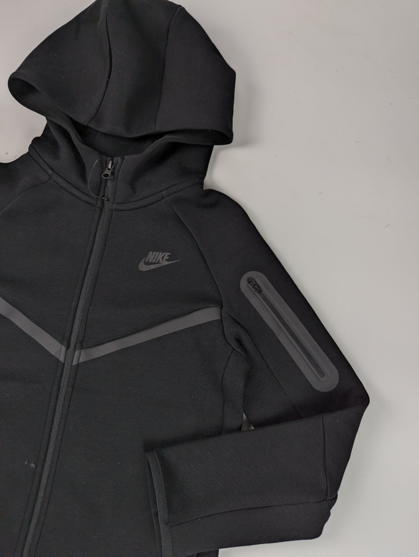 Nike Sportswear Tech Fleece Boys Full-Zip Hoodie - Black