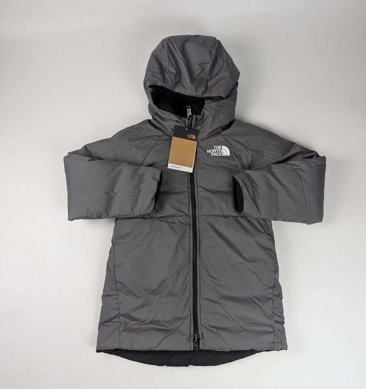 The North Face kids Reversible Perrito Short Puffer Jacket - Black / Grey