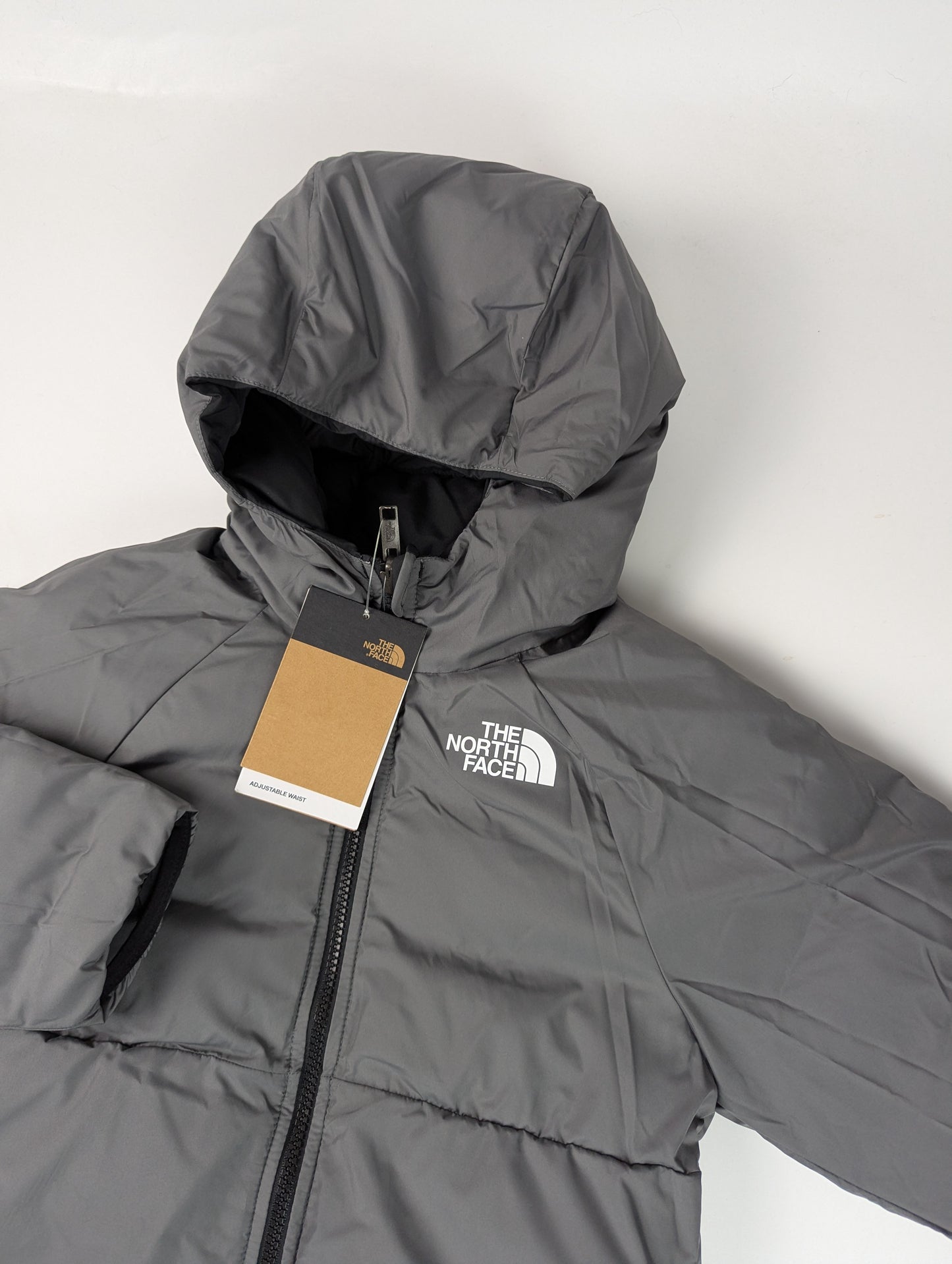 The North Face kids Reversible Perrito Short Puffer Jacket - Black / Grey