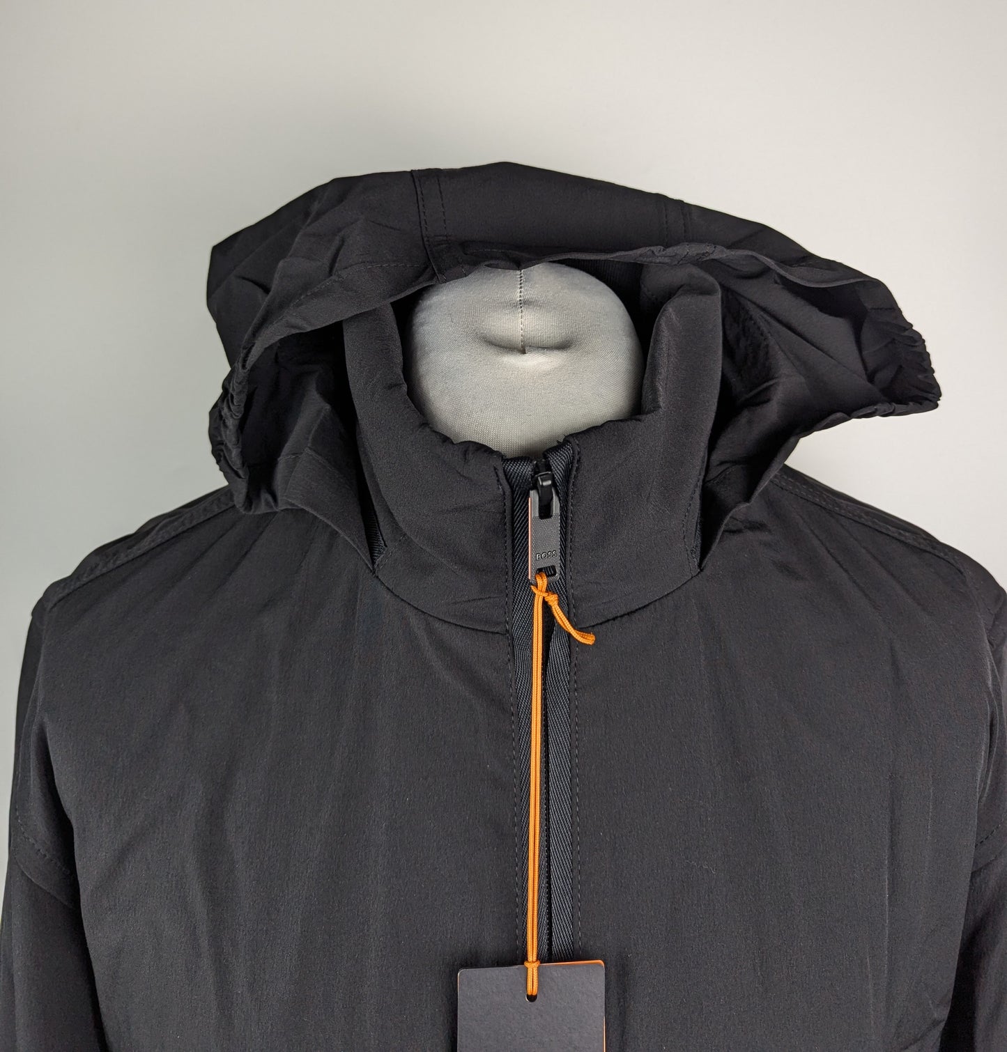 Boss Ohice Mens Water-repellent aviator-style bomber jacket - Black