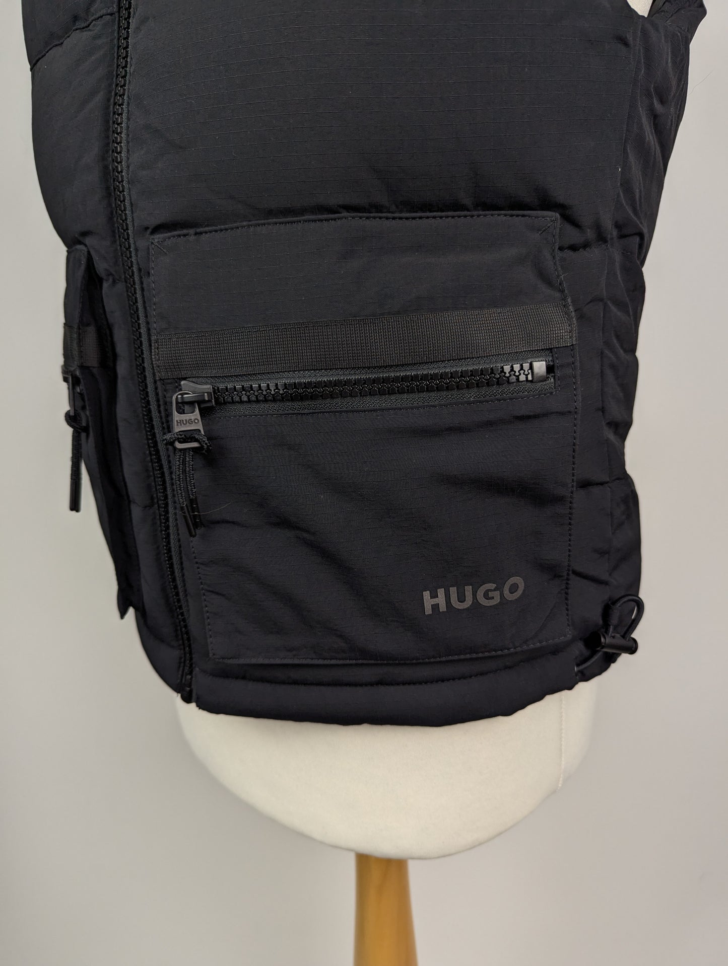 HUGO Mens Baltino 2431 Padded Gilet - Black