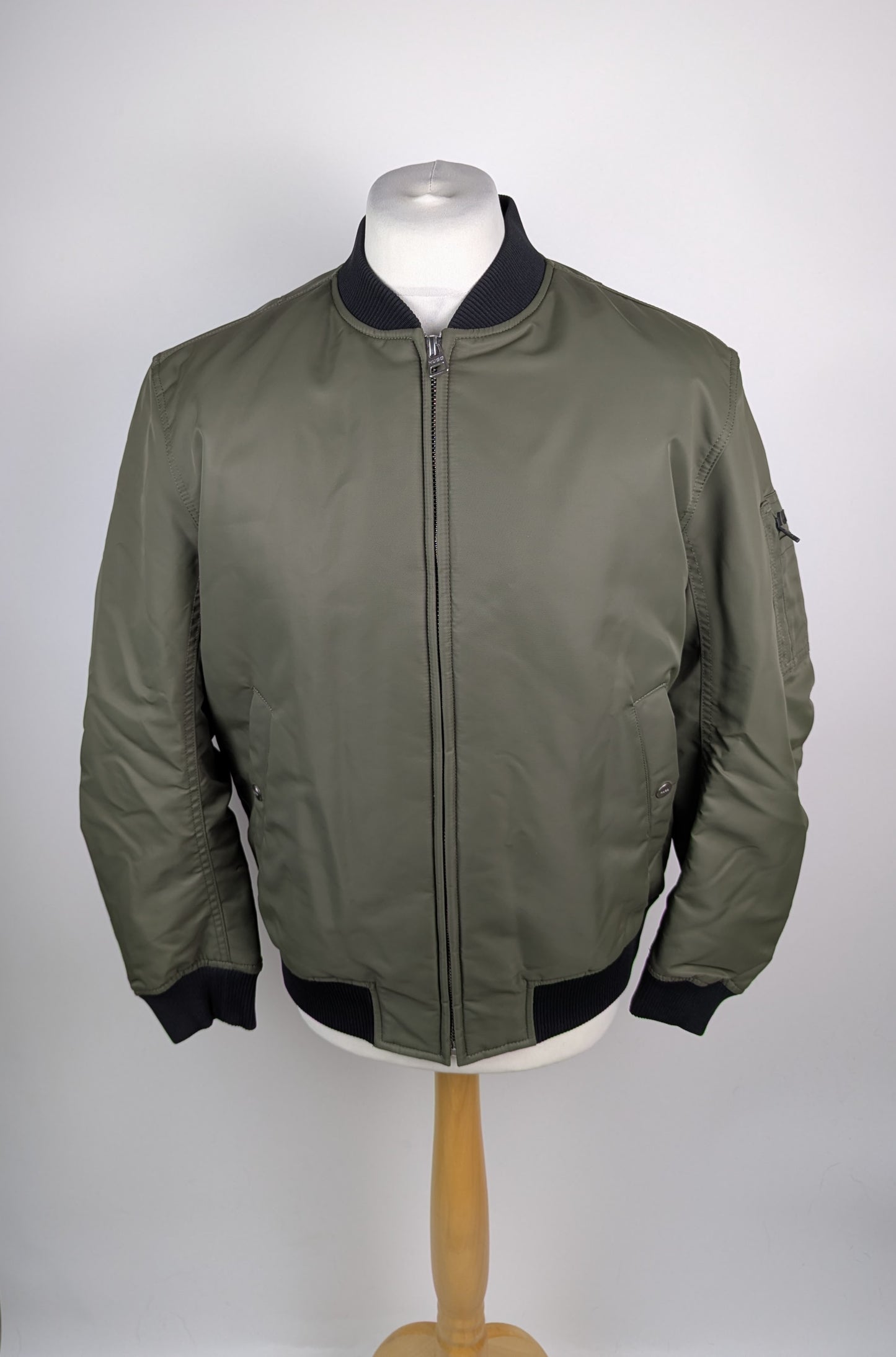 HUGO Balam2411 Mens Bomber Jacket - khaki Green