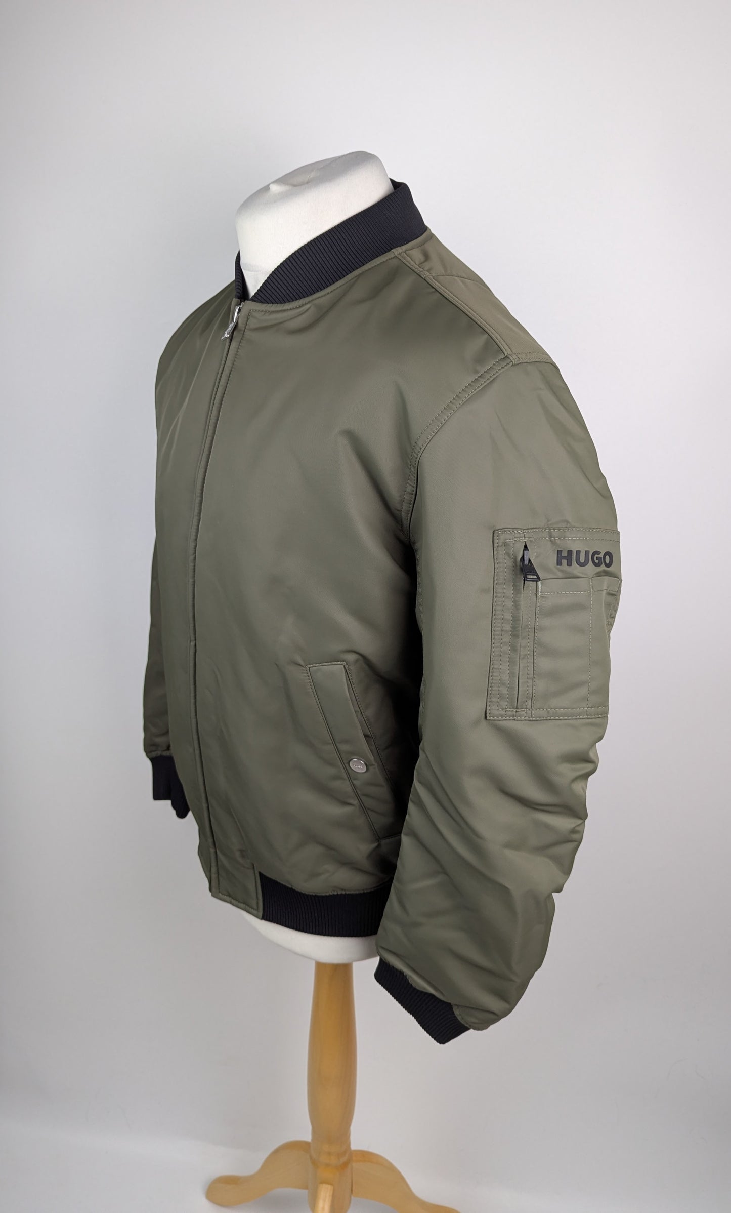 HUGO Balam2411 Mens Bomber Jacket - khaki Green