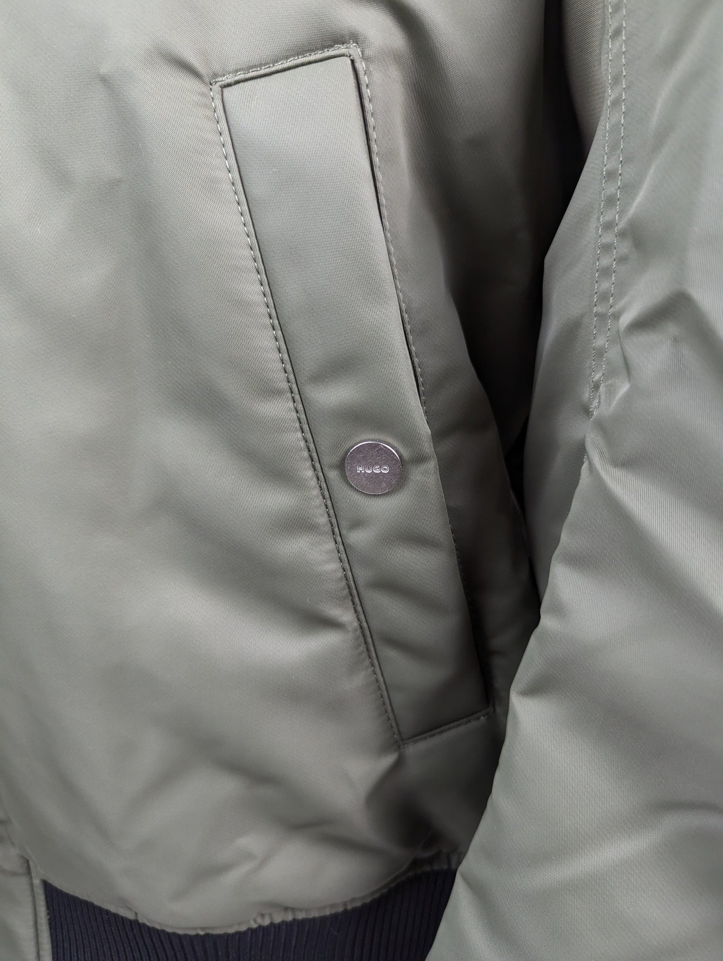 HUGO Balam2411 Mens Bomber Jacket - khaki Green