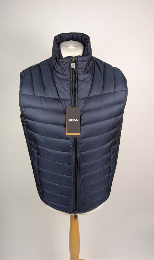 BOSS Mens Darano Lightweight down Gilet - Navy