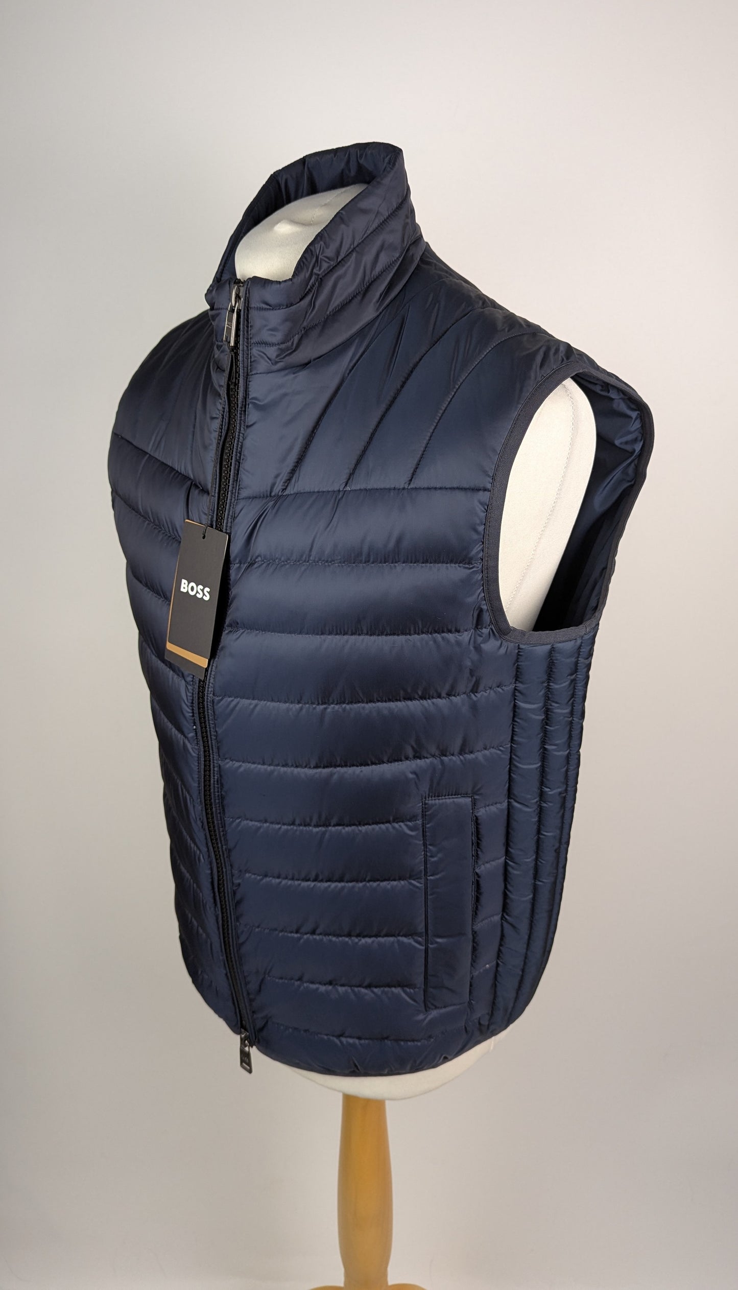 BOSS Mens Darano Lightweight down Gilet - Navy
