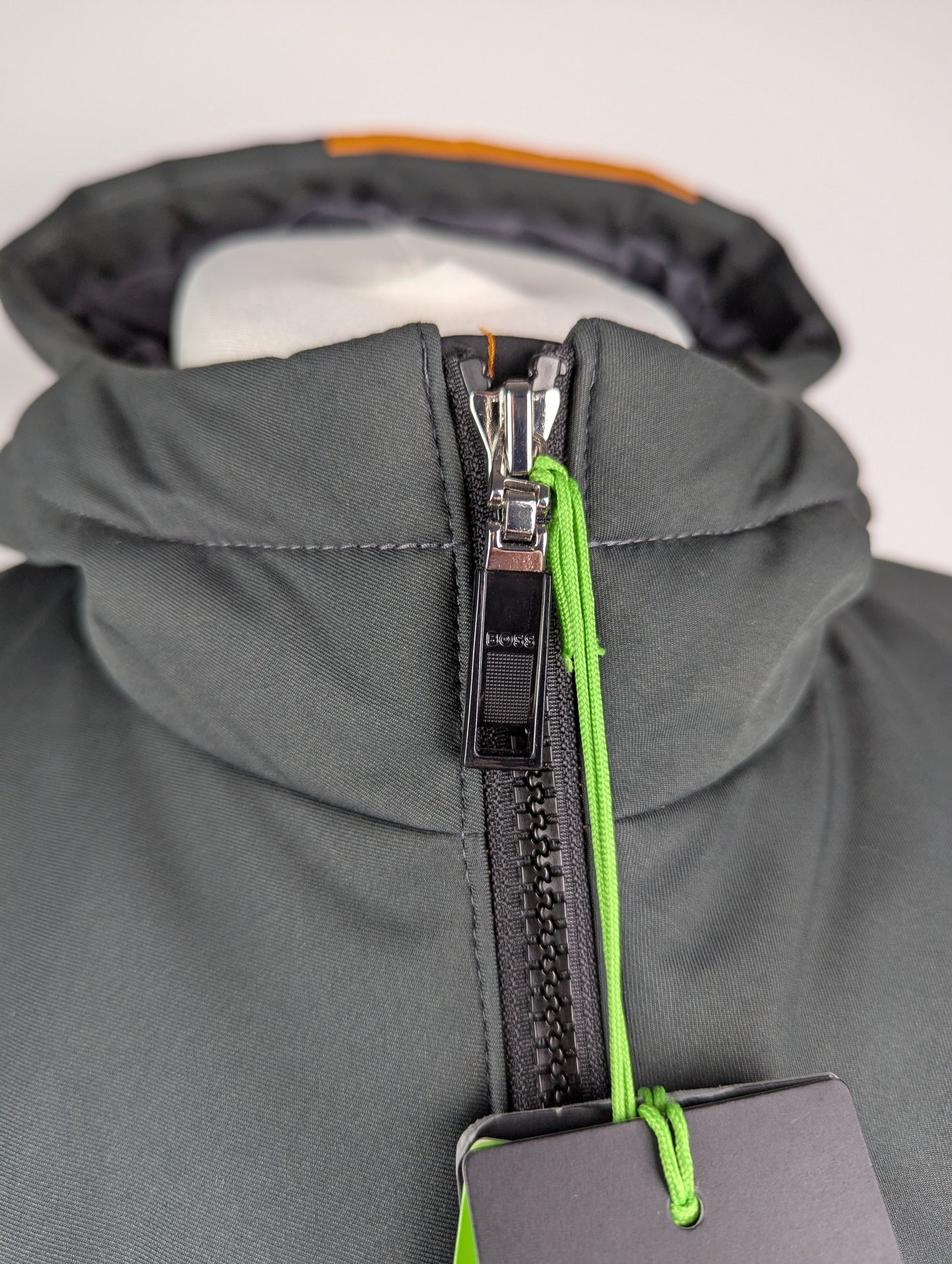 BOSS V Hamar1 Full Zip Padded Vest - Mustard / Grey