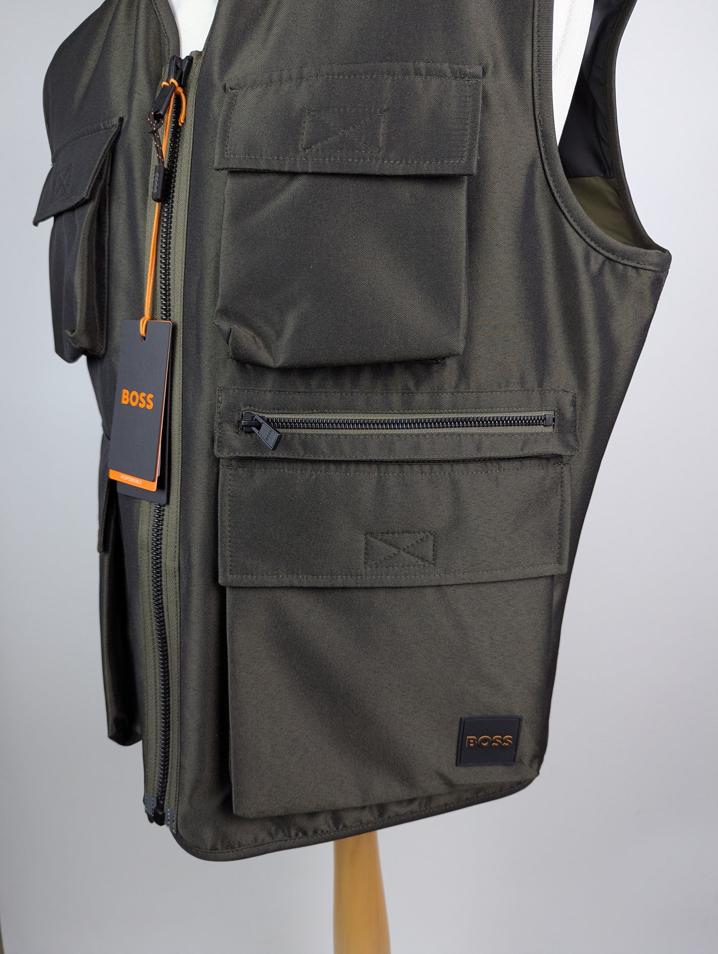 Boss Men's Onslow Sleeveless Gilet - Dark Green