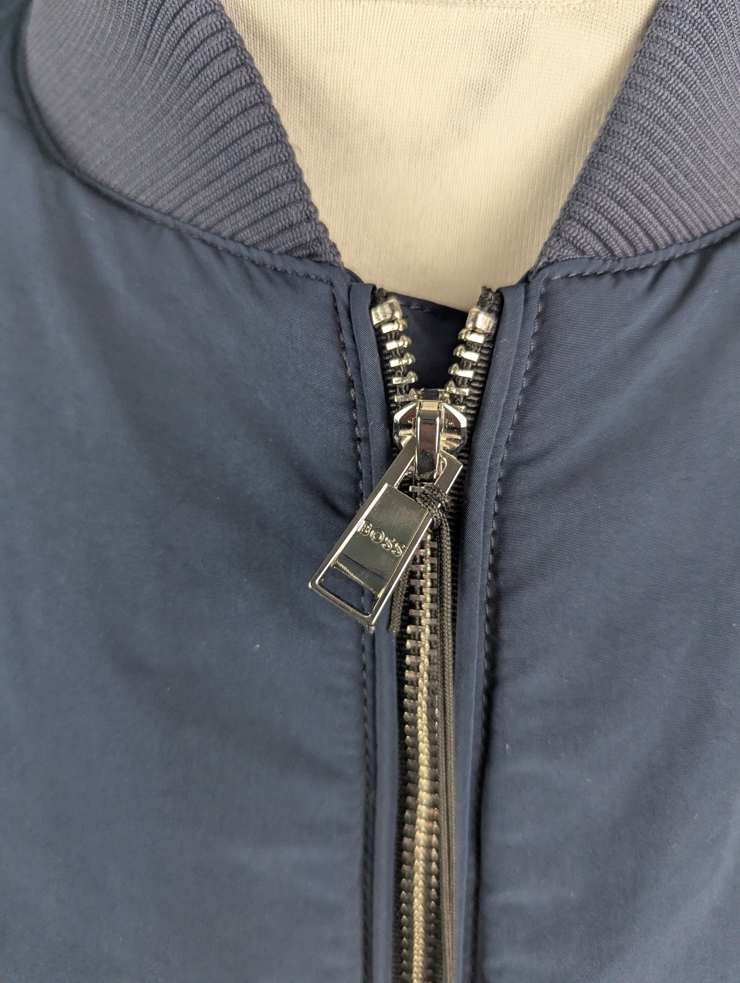 Boss H-Combee Mens Bomber Jacket - Dark Blue