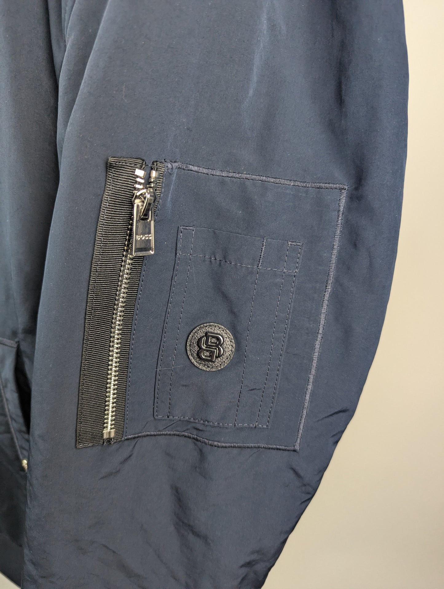 Boss H-Combee Mens Bomber Jacket - Dark Blue