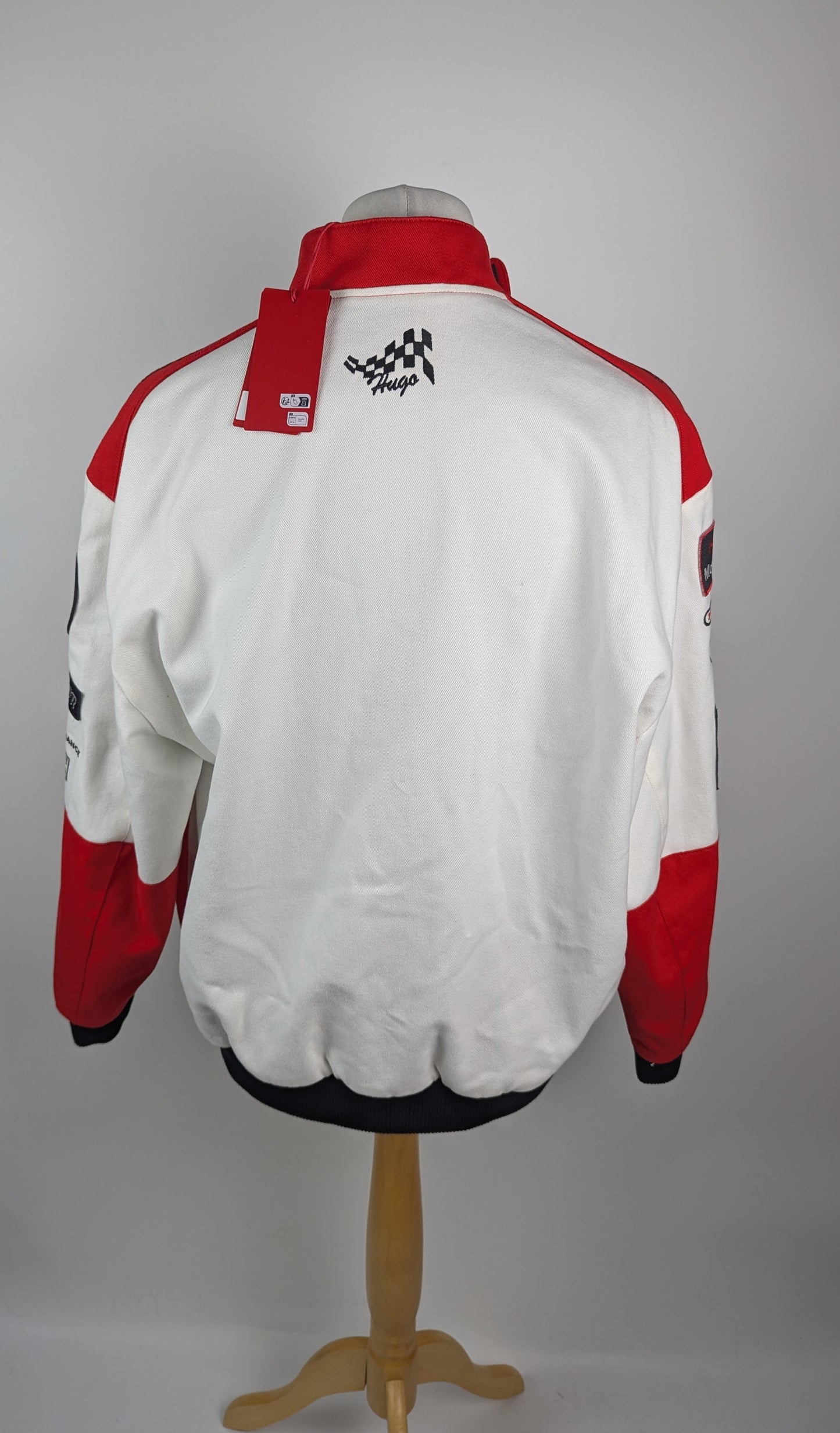 Hugo Bark2411 Mens racing inspired Jacket - Red / White