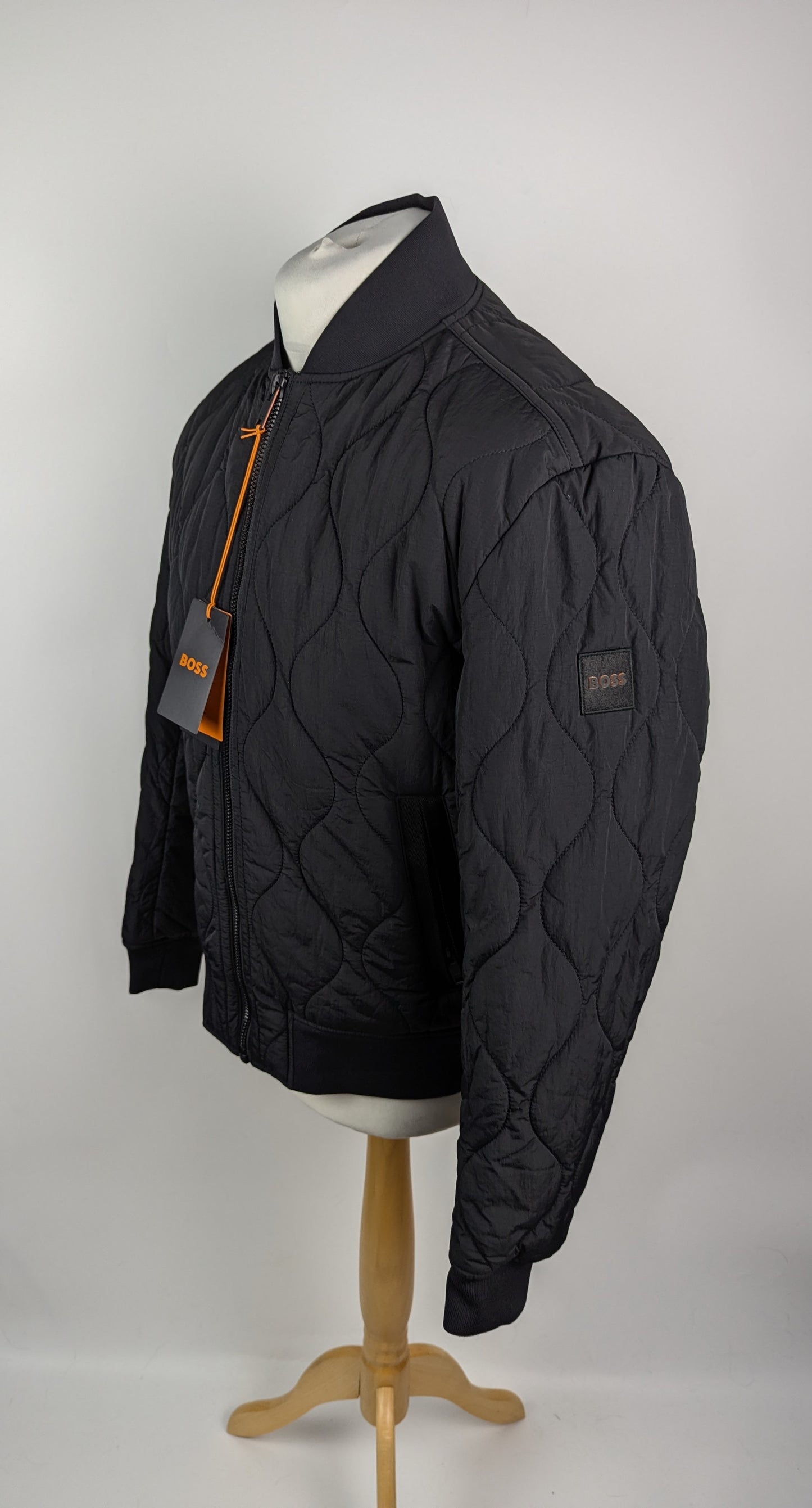 BOSS Mens Ostrong Bomber Jacket -  Black