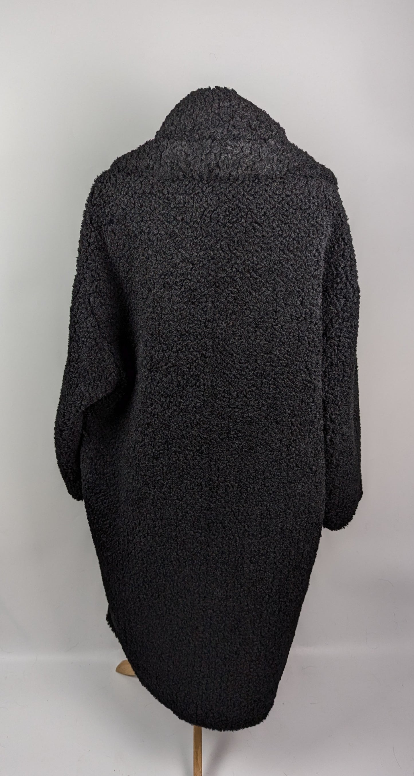 HUGO BOSS Womens Teddy Bear Overcoat - Black