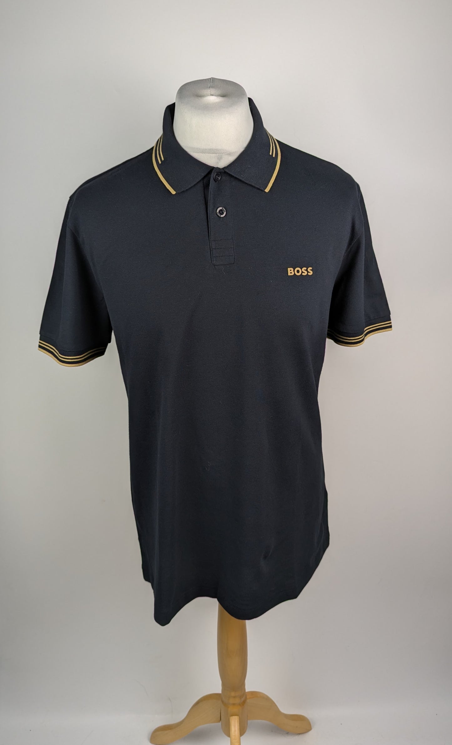 Boss Men's Paul Polo Shirt - Navy / Gold