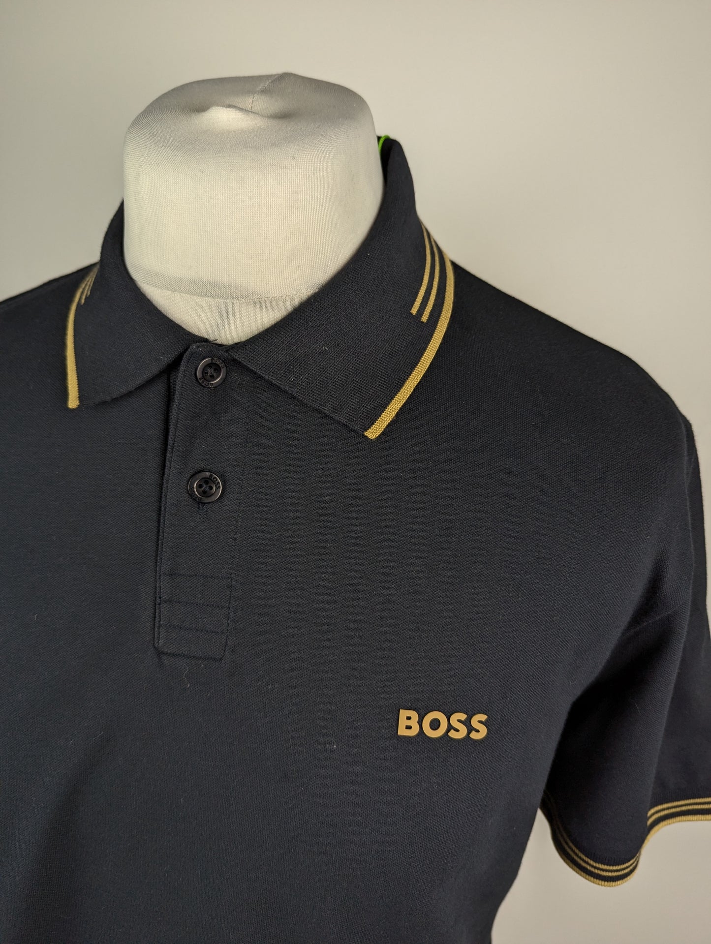 Boss Men's Paul Polo Shirt - Navy / Gold