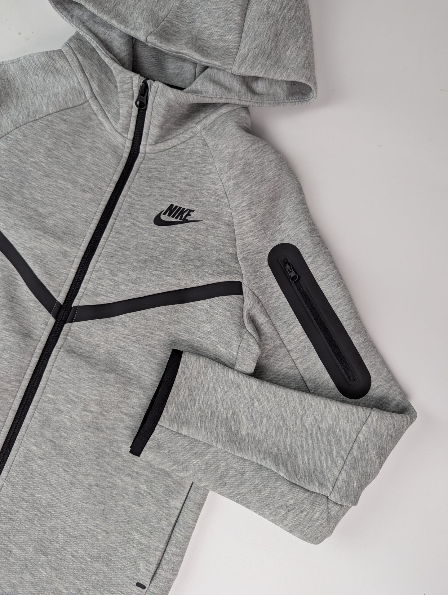 Nike Sportswear Tech Fleece Full-Zip Hoodie Juniors - Grey