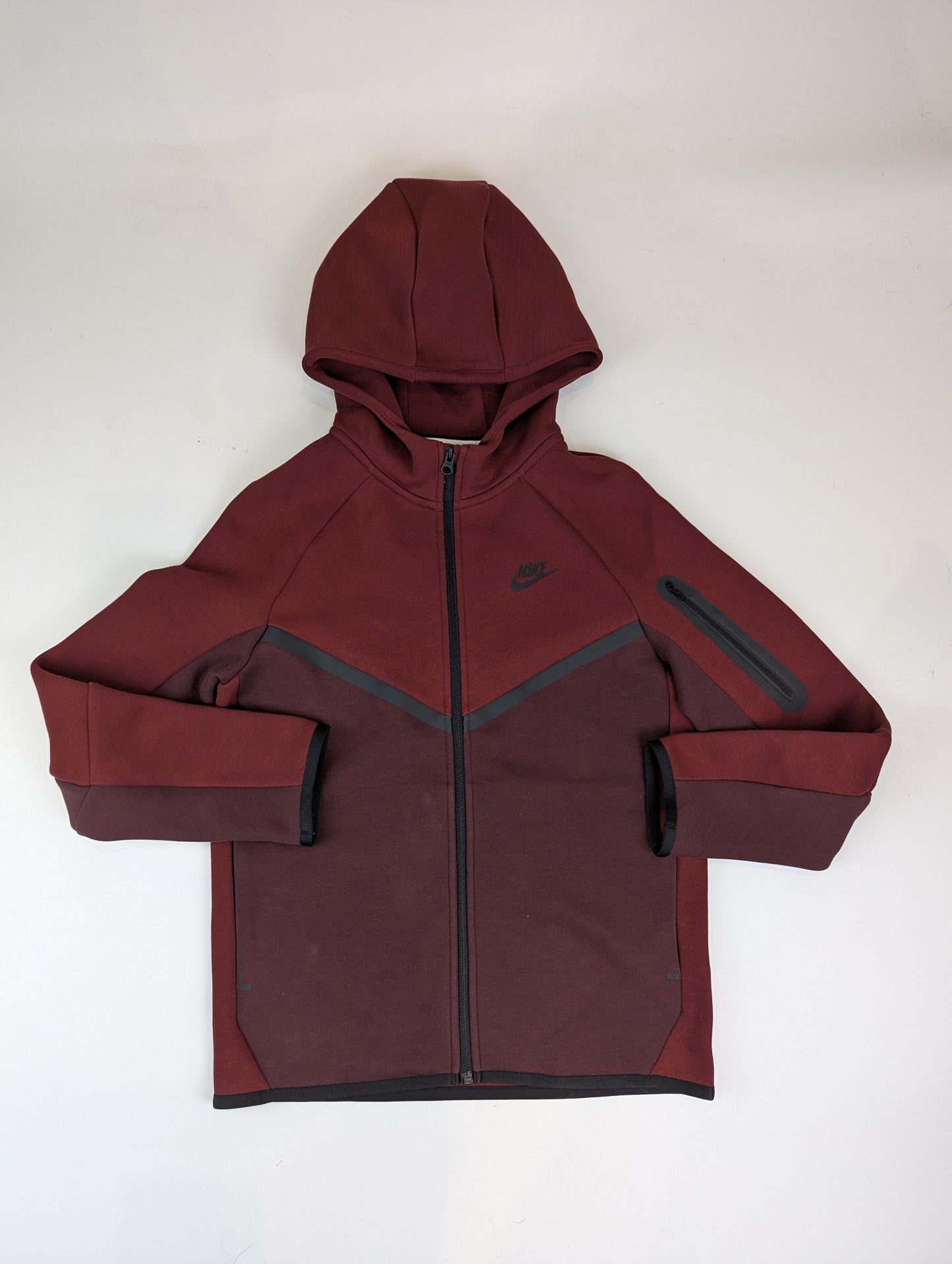 Nike Sportswear Tech Fleece Full-Zip Hoodie Juniors -Burgundy