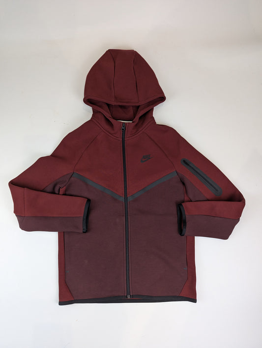 Nike Sportswear Tech Fleece Full-Zip Hoodie Juniors -Burgundy