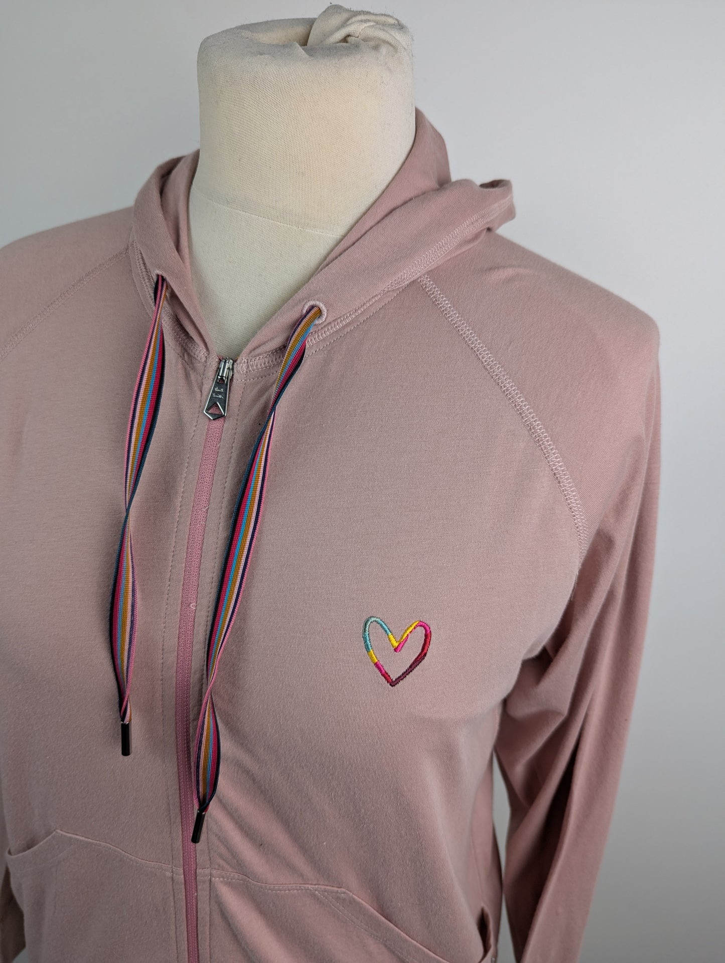Paul Smith Swirl Womens Full Zip Jersey Hoodie - Pink