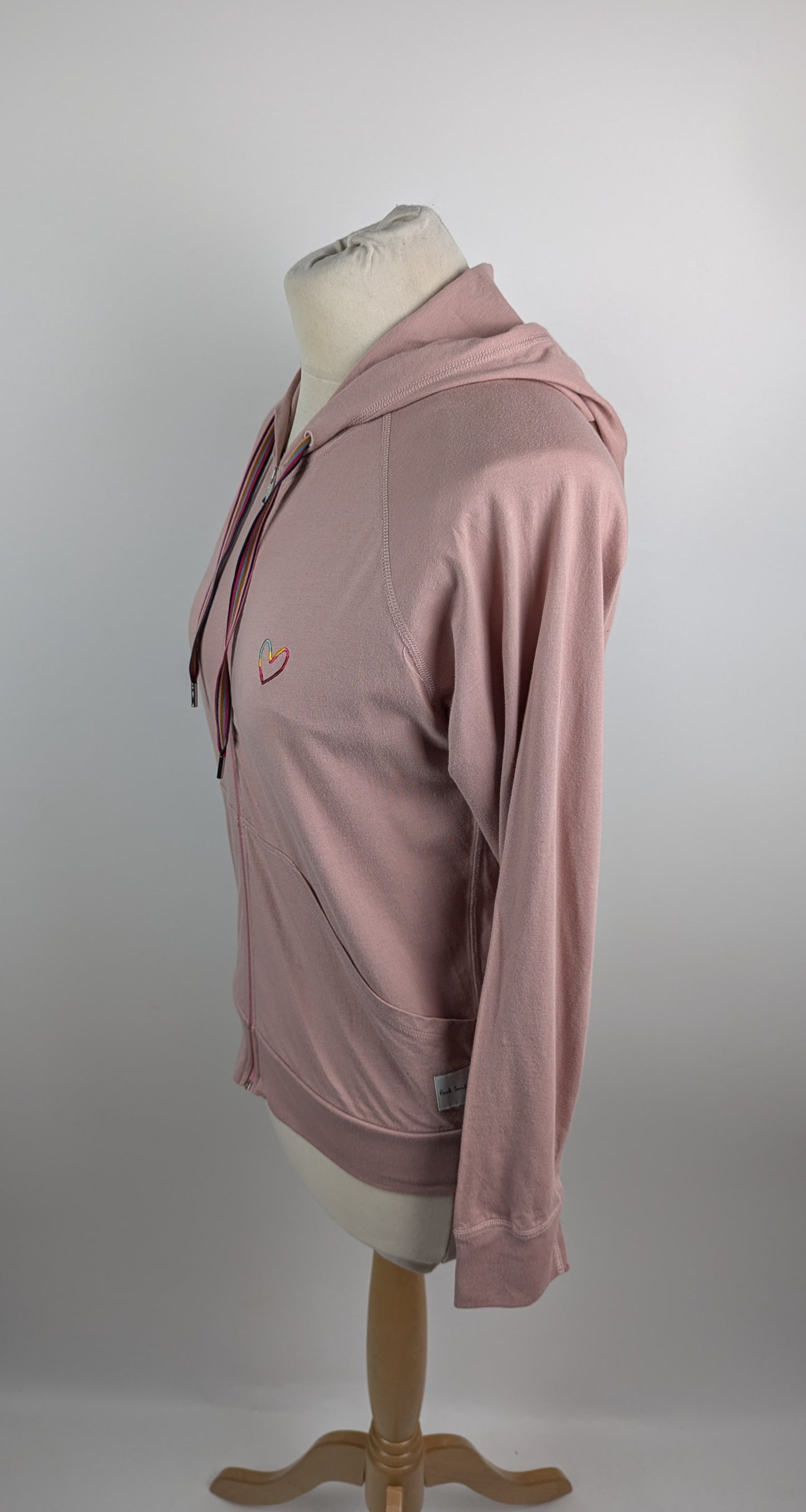 Paul Smith Swirl Womens Full Zip Jersey Hoodie - Pink