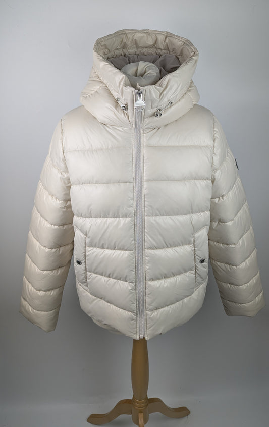 Barbour International Women's Hailey Quilted Short Puffer Jacket - Cream (Silver Cloud)