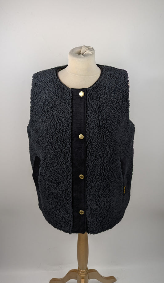 Barbour Women's Dulsie Teddy Fur Sleeveless Gilet - Black