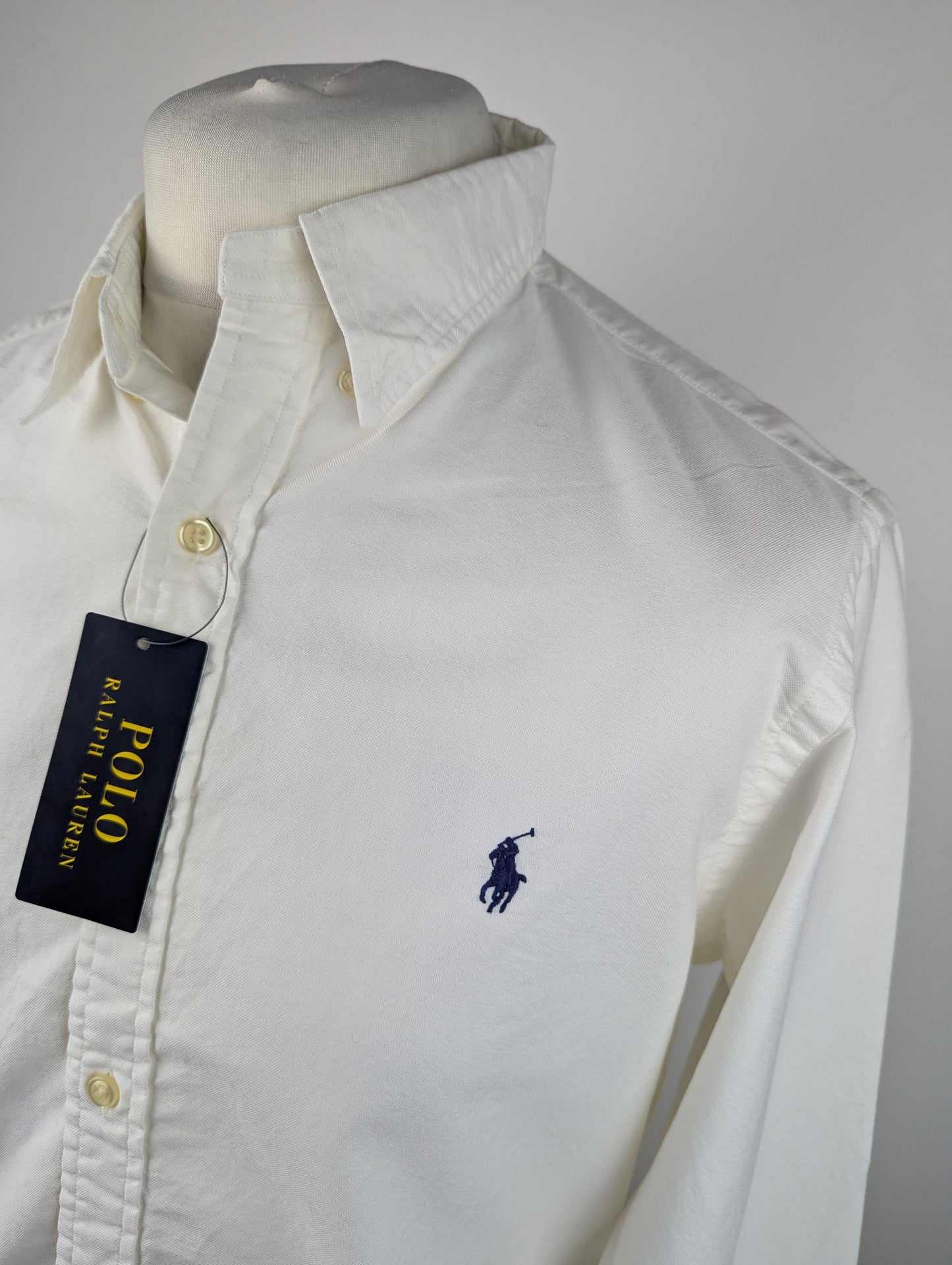 Polo Ralph Lauren Men's Slim Fit Oxford Long Sleeve Shirt - White