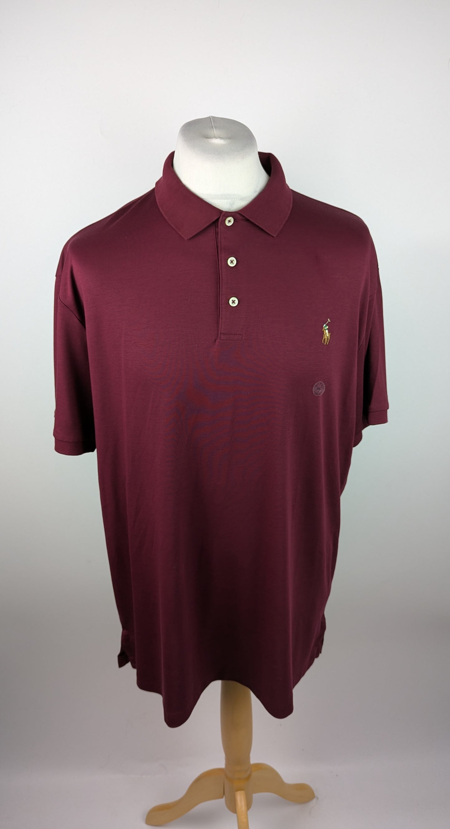 Polo Ralph Lauren Slim Pima Cotton Polo Shit - Wine Red