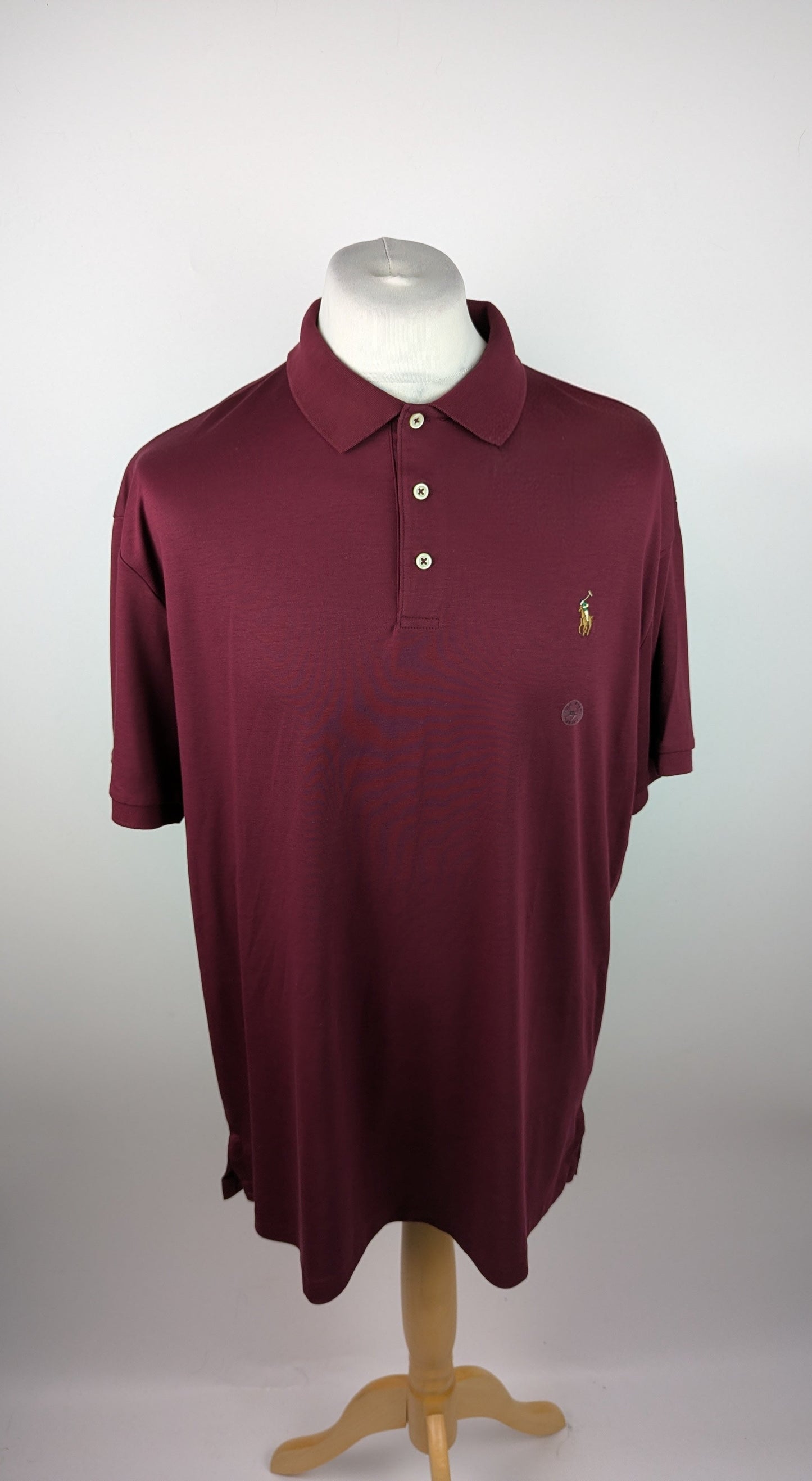 Polo Ralph Lauren Slim Pima Cotton Polo Shit - Wine Red