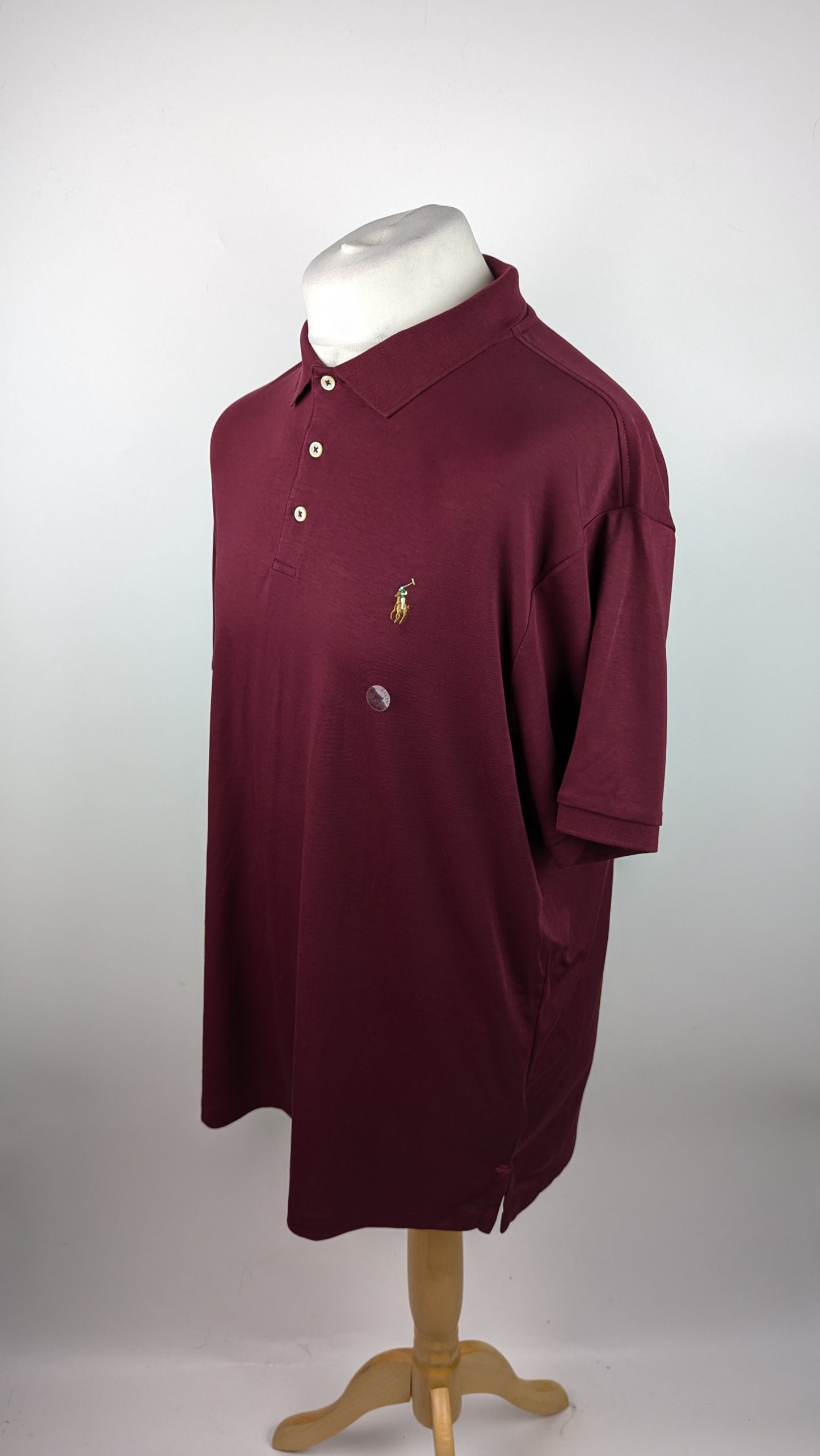 Polo Ralph Lauren Slim Pima Cotton Polo Shit - Wine Red