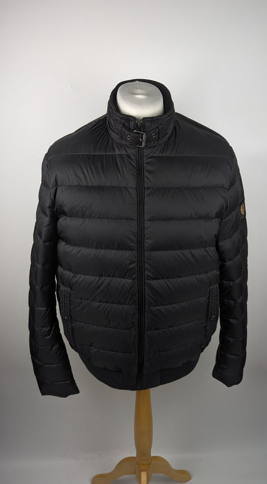 Belstaff Men's Circuit Water Resistant Duck Down Short Puffer Jacket- Black