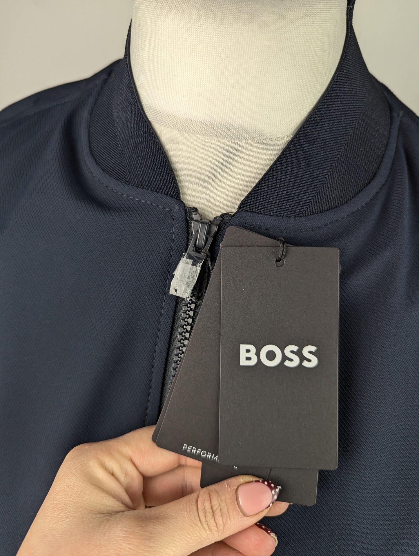 BOSS Mens P-Hanry bmb-wgpk253f Bomber Jacket - Blue