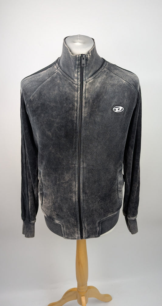 Diesel Raband Felpa Mens Full Zip Hoodie - Black