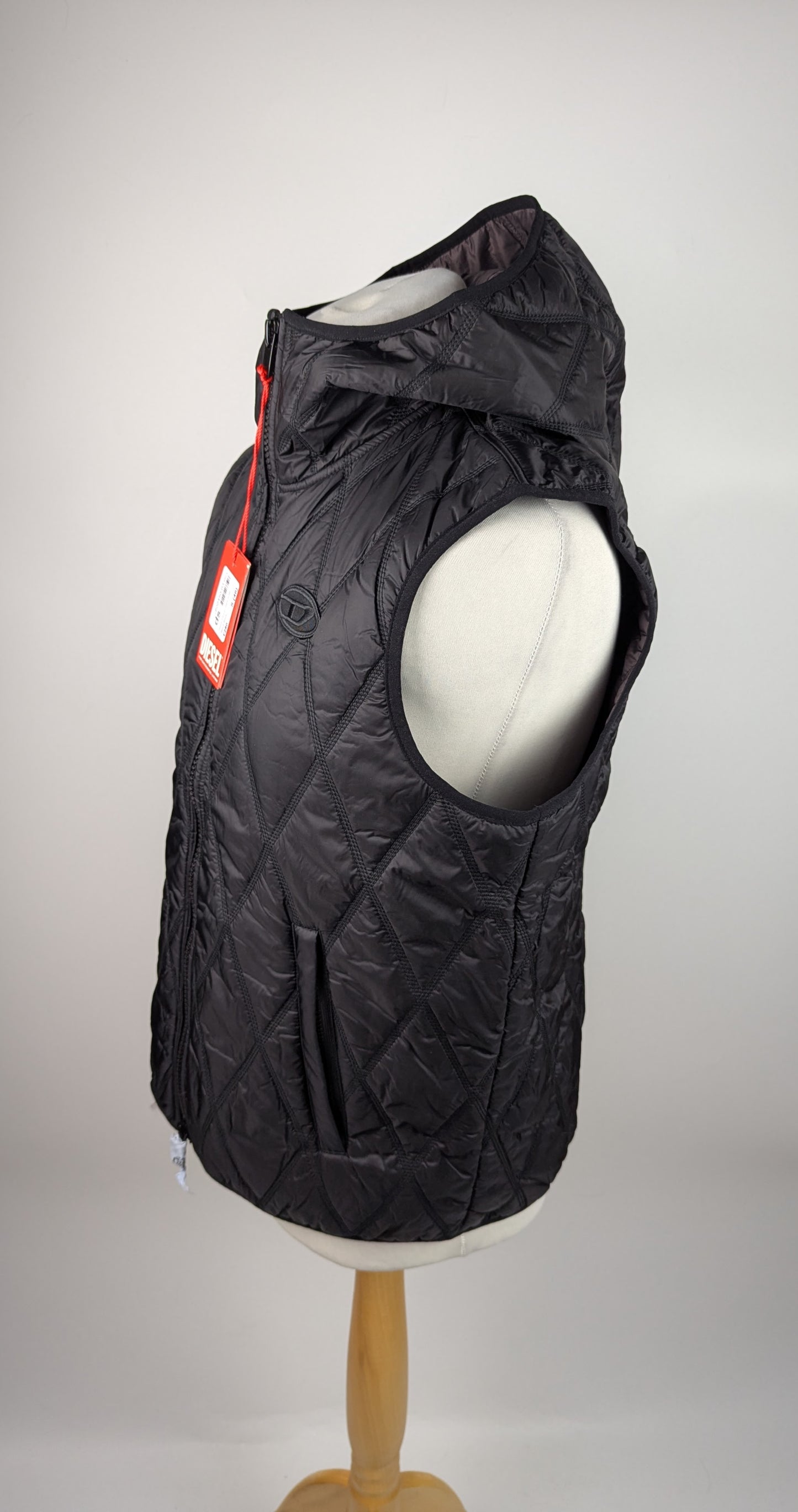 Diesel Men's Fok Logo Weather-Resistant Gielt - Black