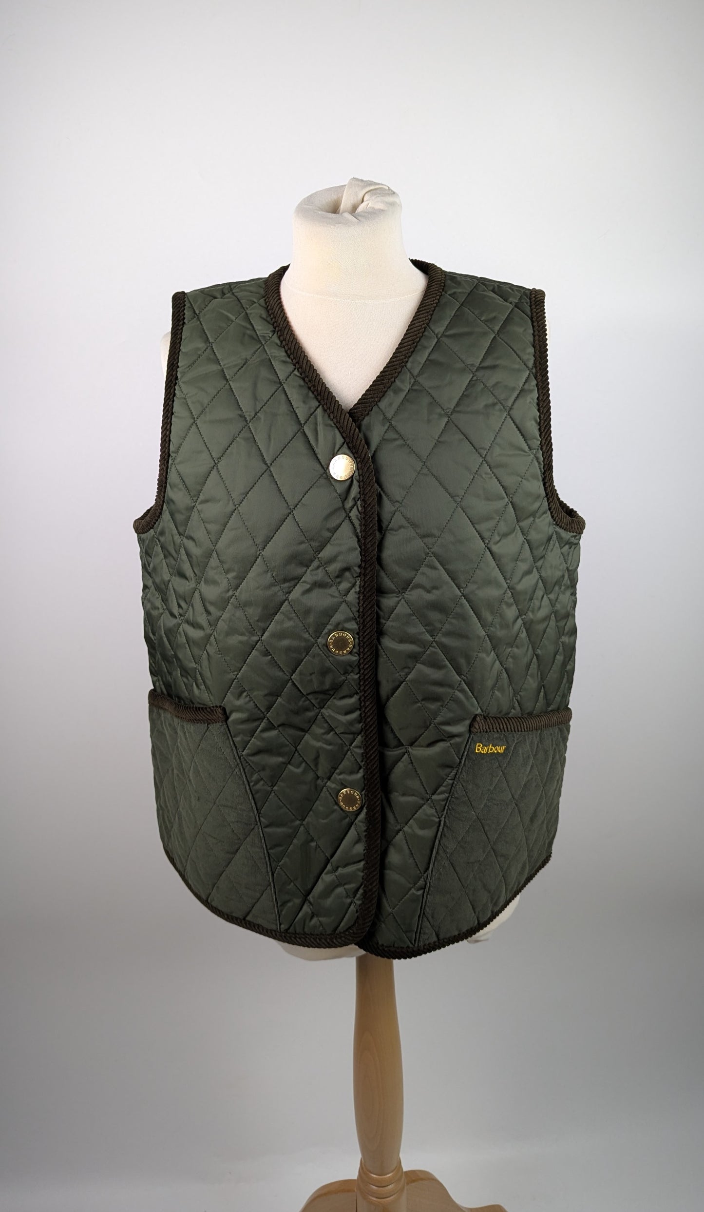 Barbour Women's Enid Diamond Quilted Sleeveless Gilet - Green