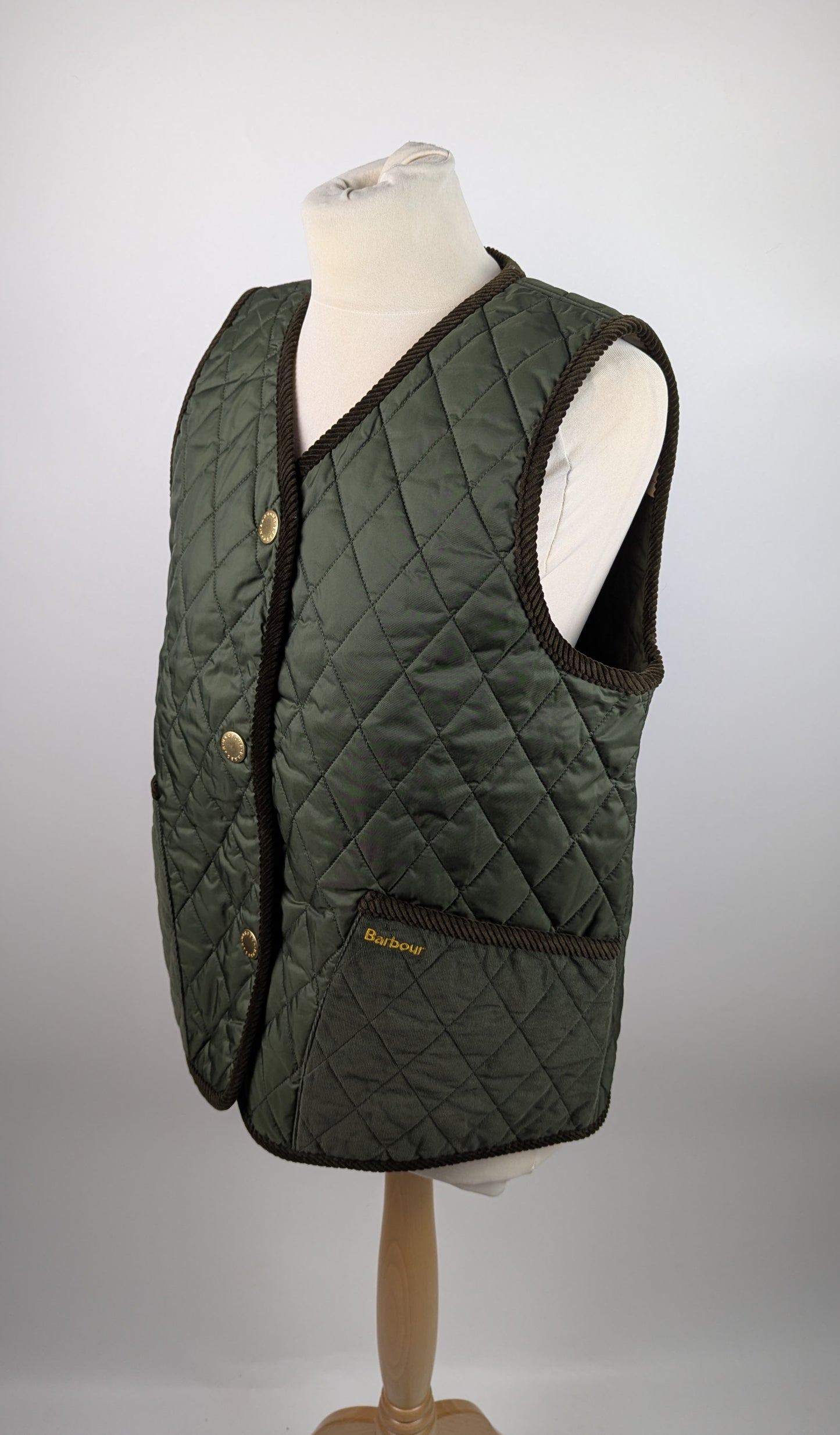Barbour Women's Enid Diamond Quilted Sleeveless Gilet - Green