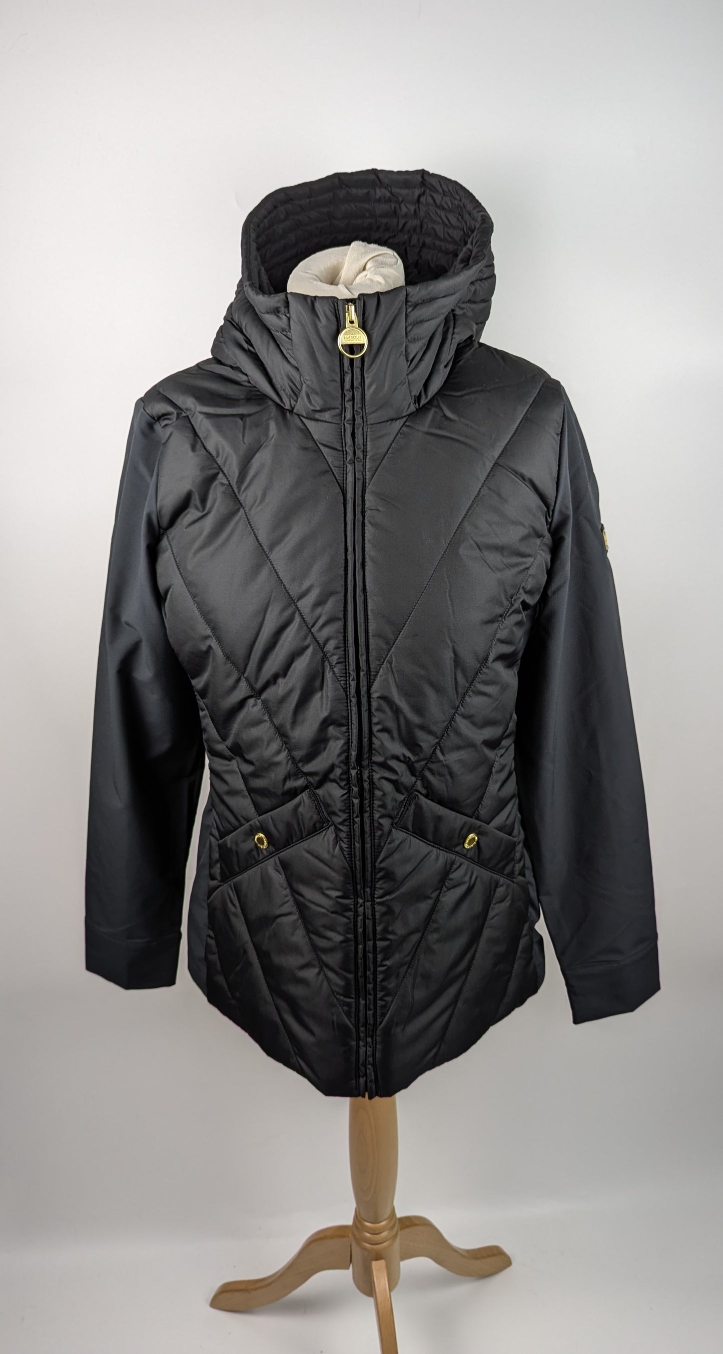 Barbour International Women's Diablo Quilted Hybrid Jacket - Black