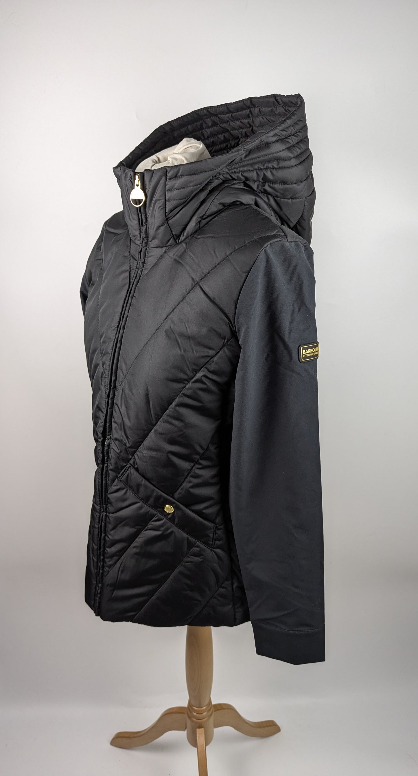 Barbour International Women's Diablo Quilted Hybrid Jacket - Black