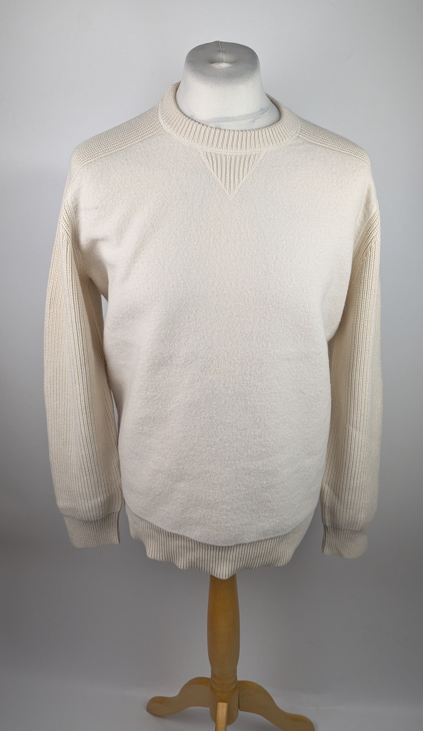 Boss Men's Ematero Knitted Jumper - Open White / Cream