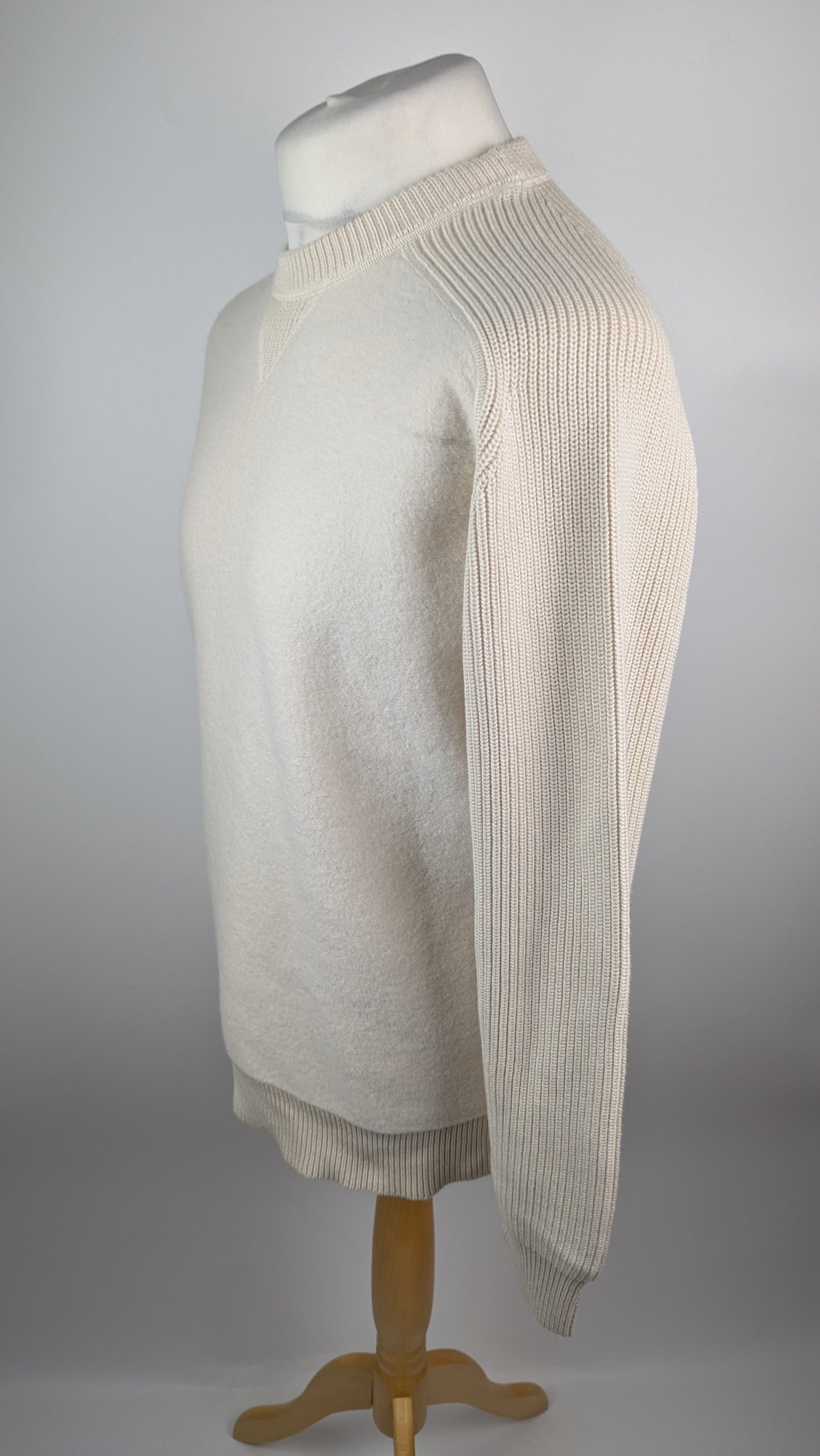 Boss Men's Ematero Knitted Jumper - Open White / Cream