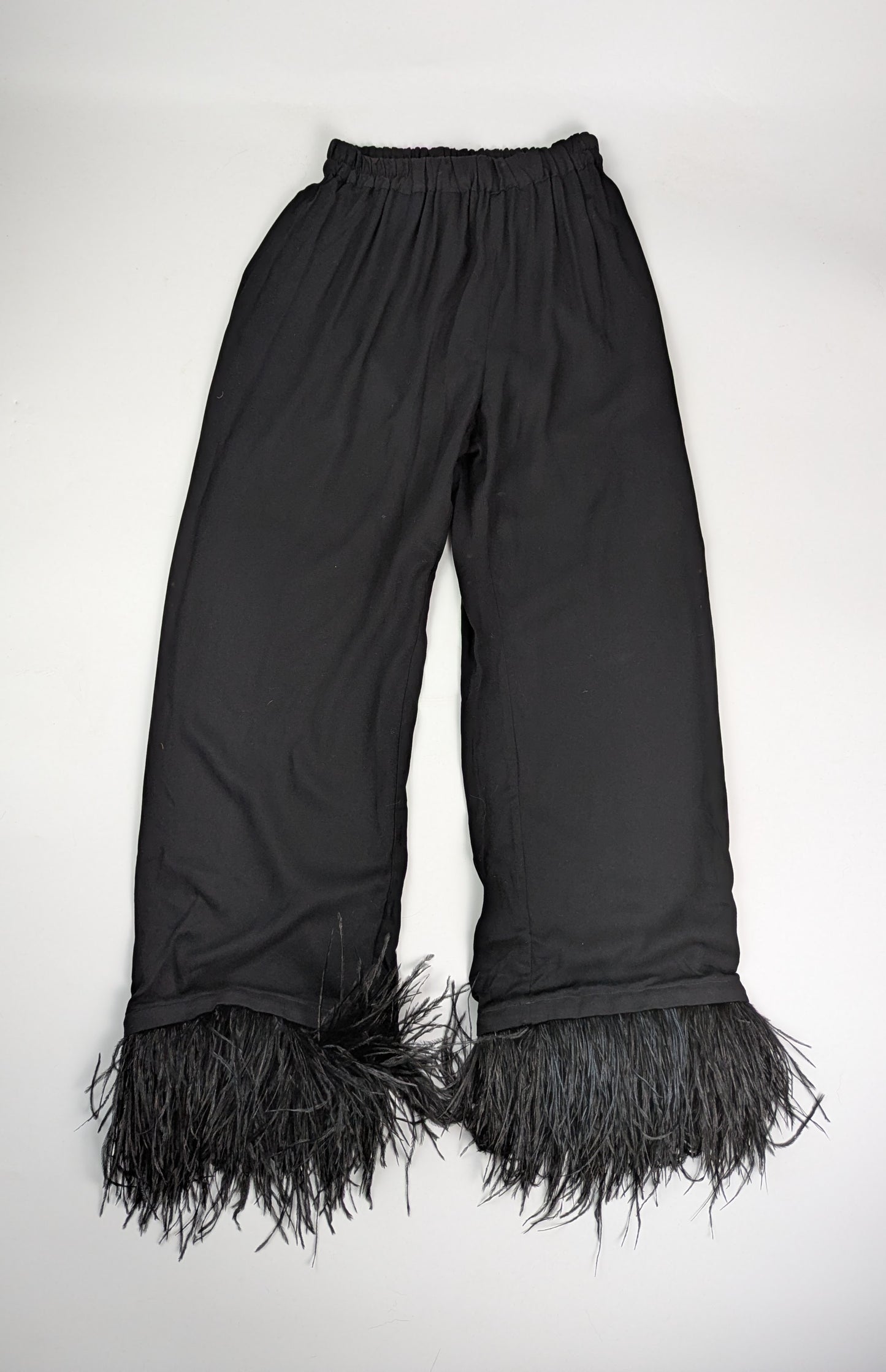 Sleeper Party Pajama Trousers With Double Feathers - Black