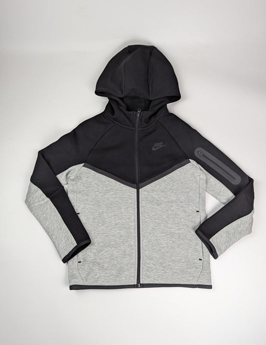 Nike Sportswear Tech Fleece Full-Zip Hoodie Juniors - Grey / Black