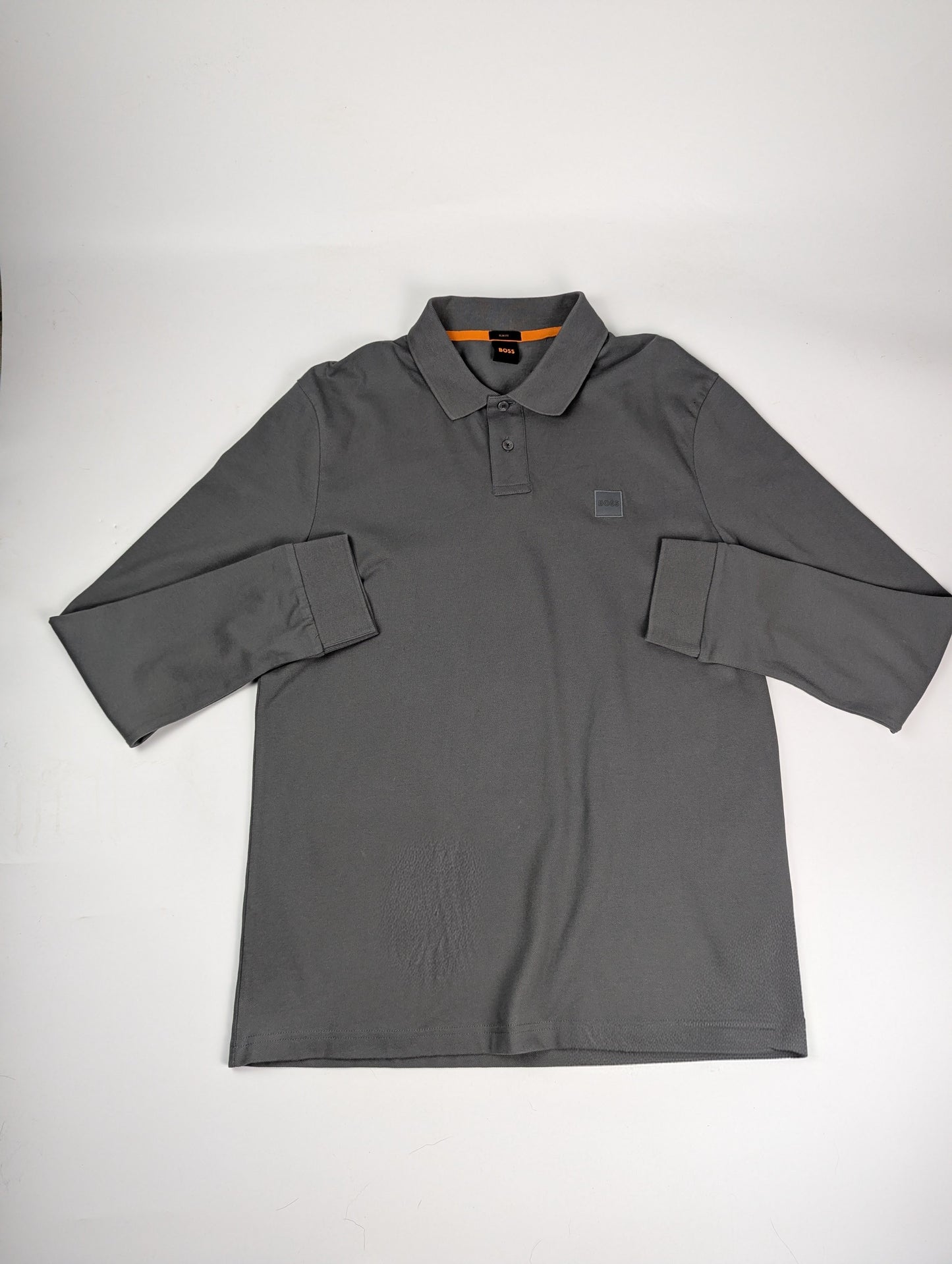 Boss Men's Passerby Long Sleeve Polo Shirt - Grey