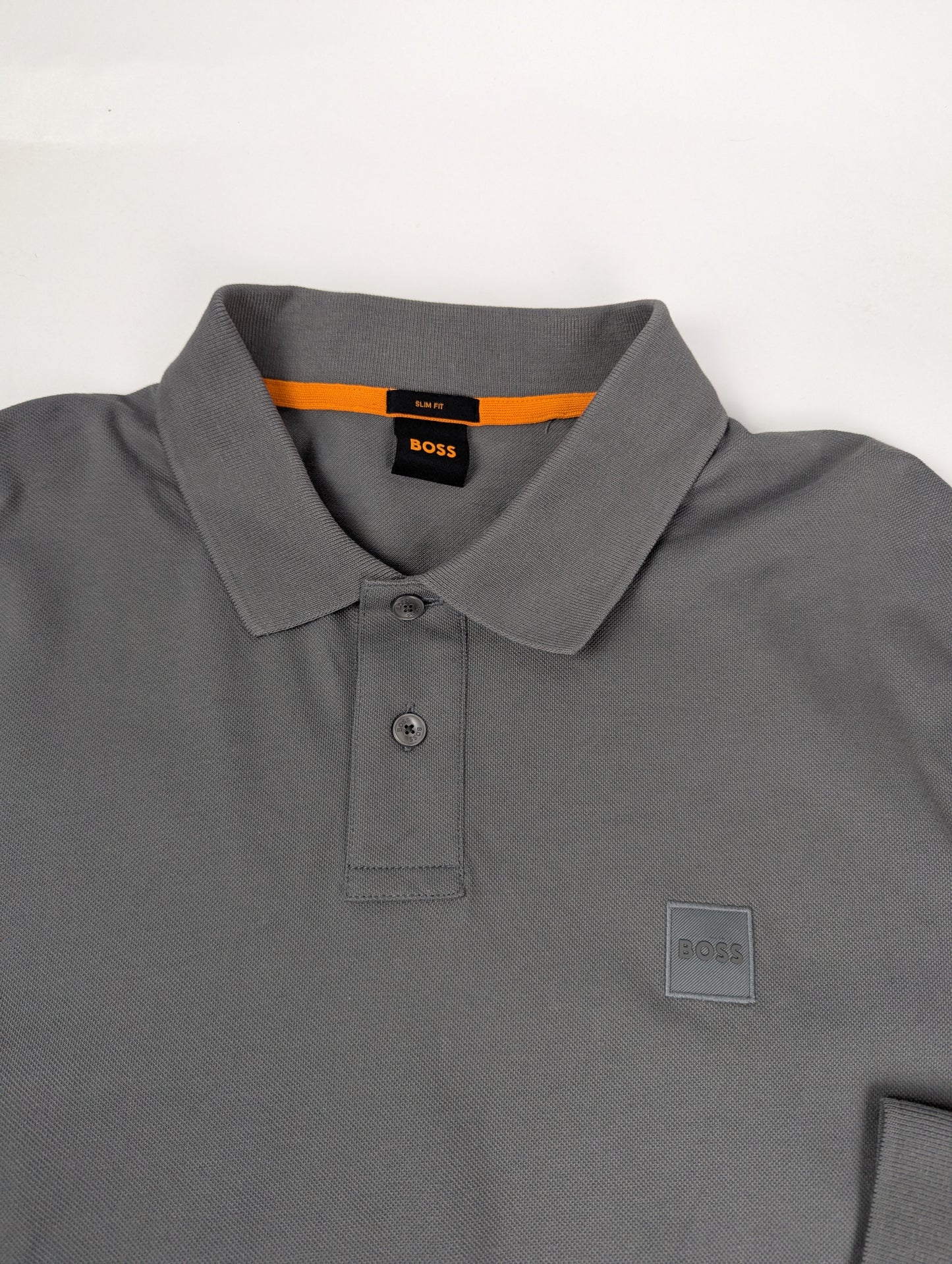 Boss Men's Passerby Long Sleeve Polo Shirt - Grey