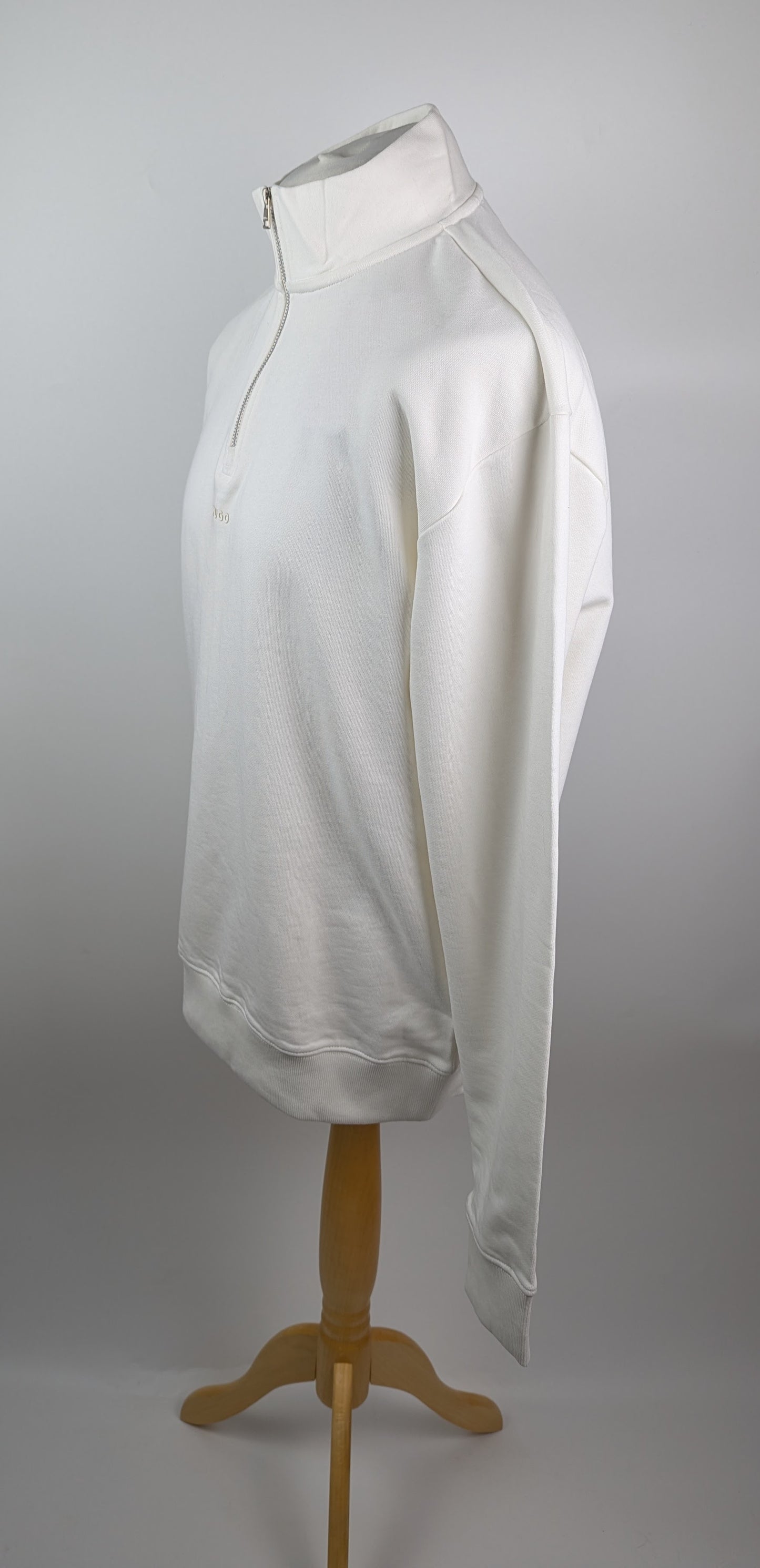 Hugo Men's Quarter-Zip Sweater - White