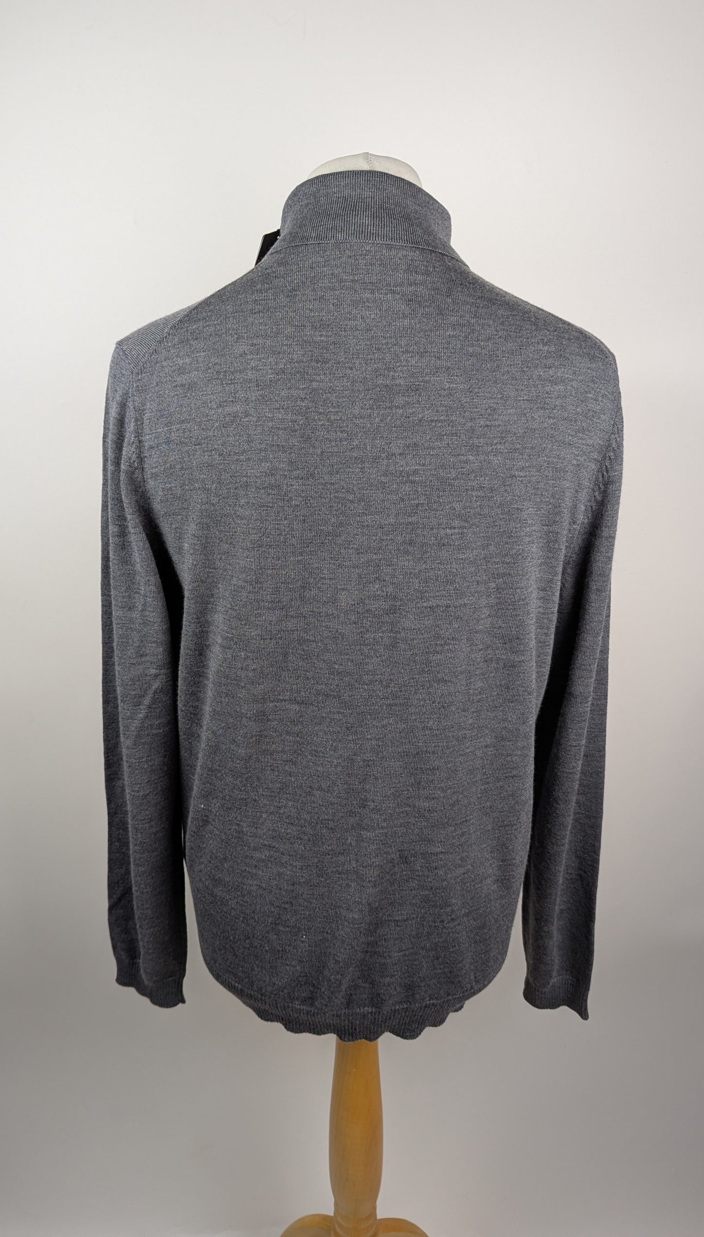 Boss Men's Banet E Knitted Long Sleeve Polo Shirt - Grey