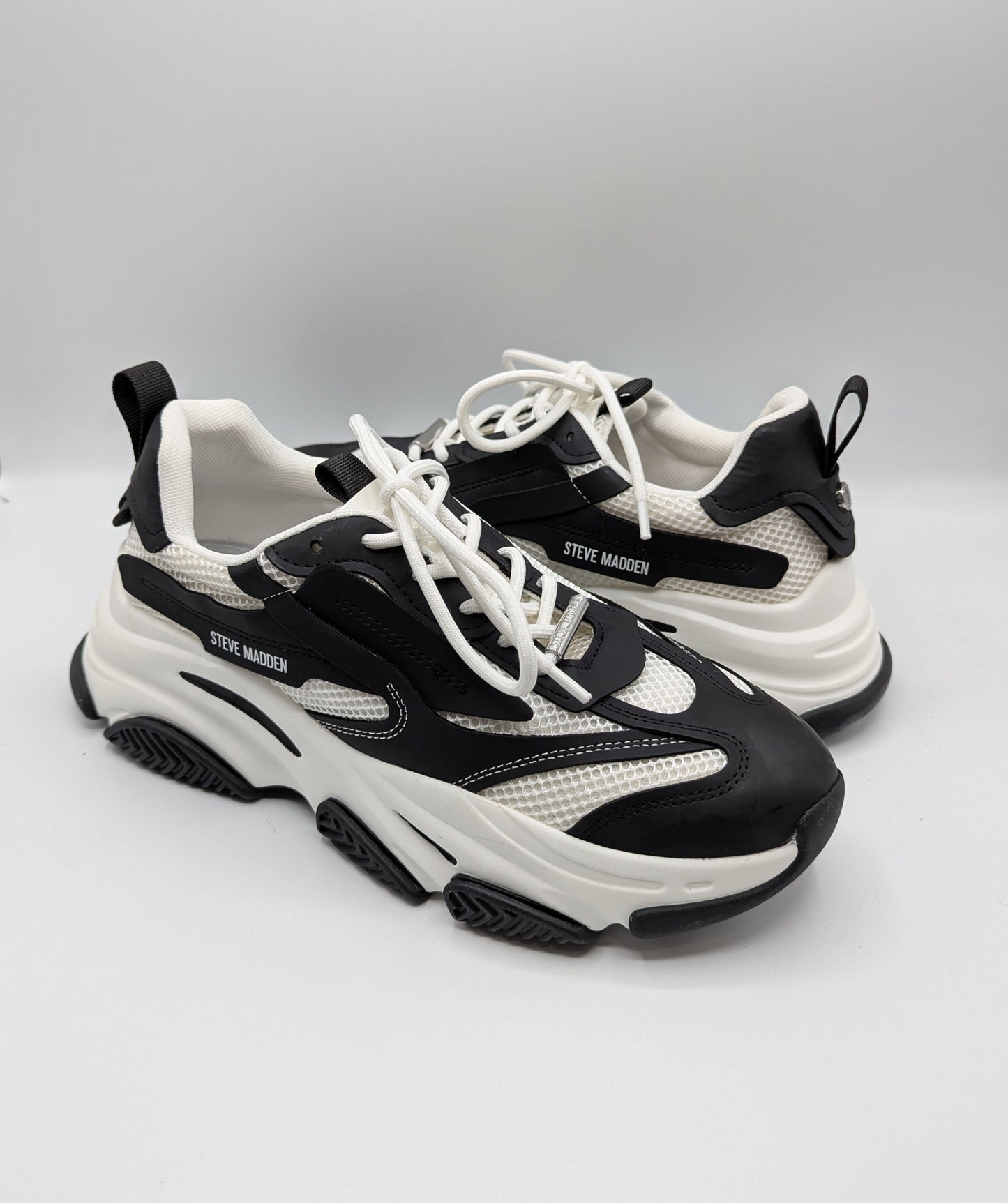 Steve Madden Men's possession Trainers - Black / White