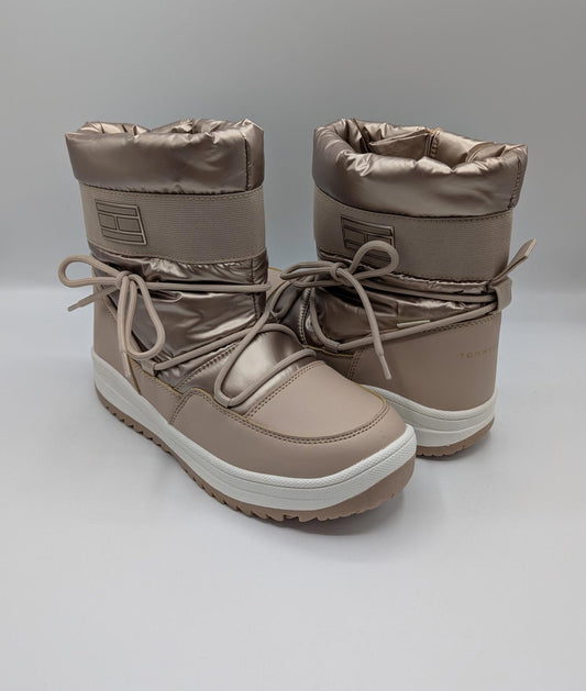 Tommy Hilfiger Womens Waterproof Fine Cleat Snow - Rose Gold